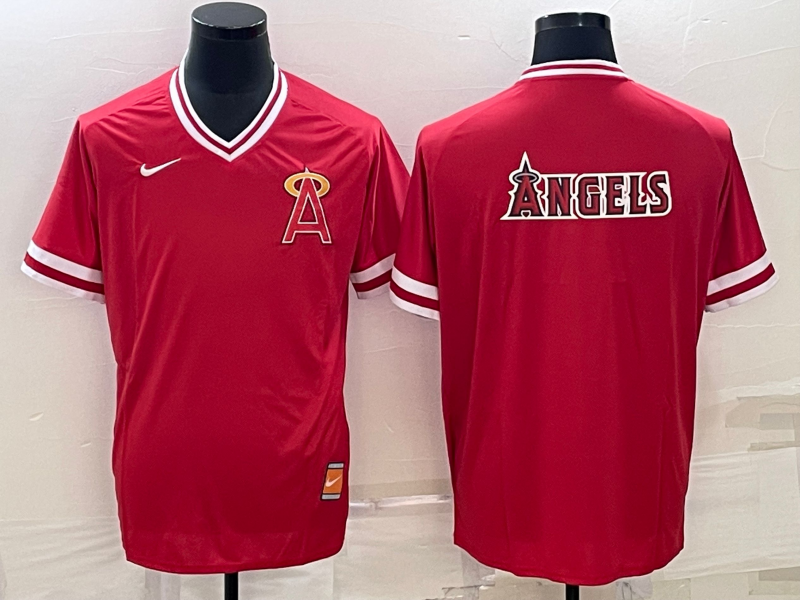 Men's Los Angeles Angels Red Blank Replica Jersey1 baseball jersey product view 1