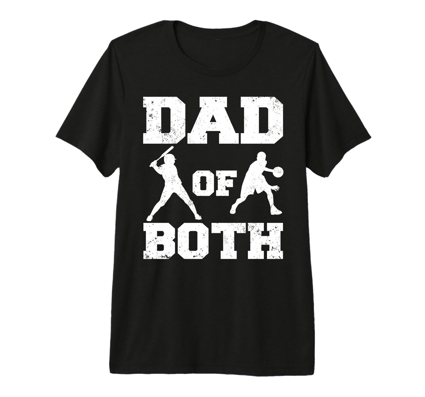 Mens Dad Both Funny Baseball T-Shirt - Minimalist Print for Adults - T-Shirt, Sweatshirt, Hoodie