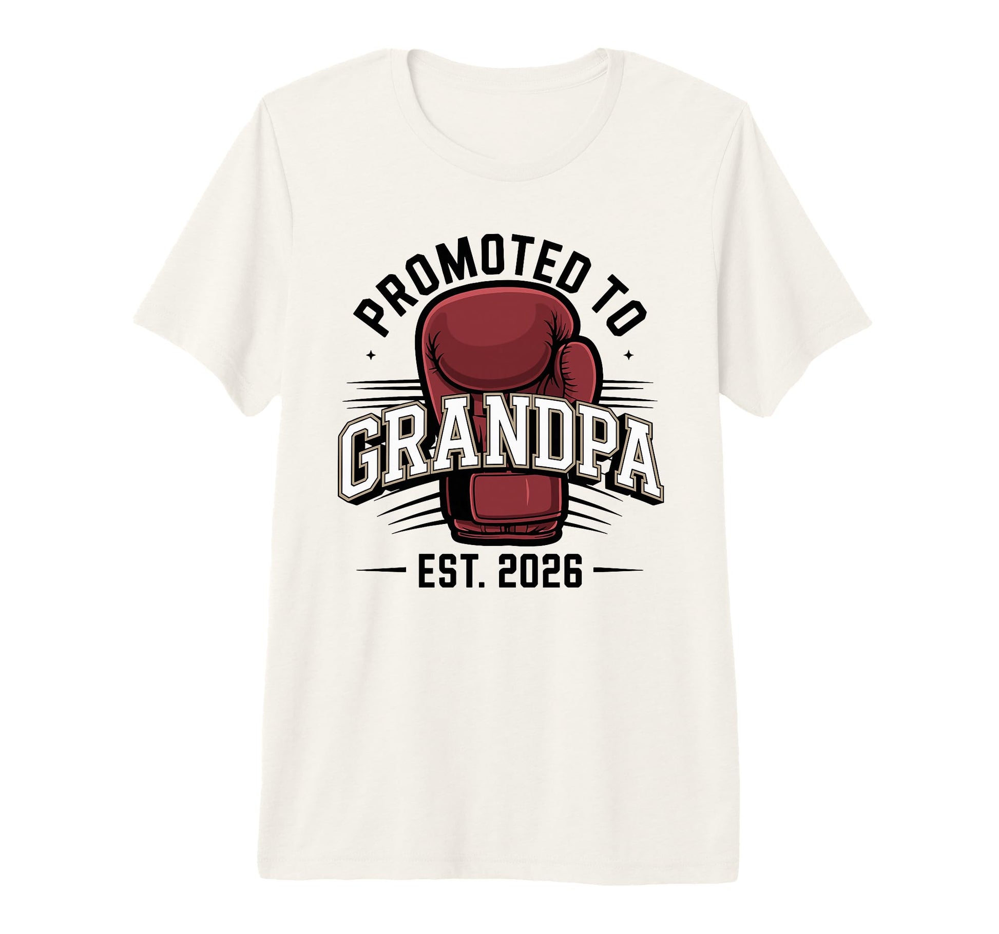Mens Promoted To Grandpa Est 2026 Boxing T-Shirt - Unique Graphic Unisex - T-Shirt, Sweatshirt, Hoodie