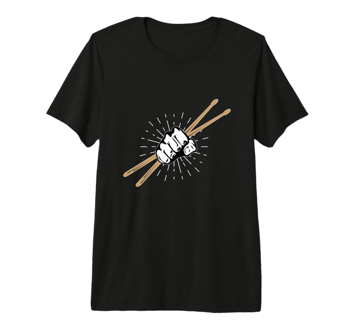 Drummer Drum Sticks Musician Music T-Shirt - Fun Novelty Design for Adults - T-Shirt, Sweatshirt, Hoodie