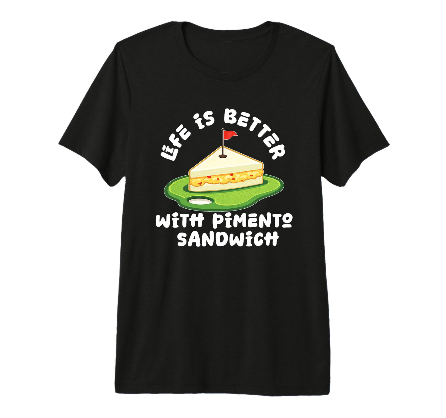 Pimento Cheese Sandwich Golf Dad T-Shirt - Minimalist Print for Adults - T-Shirt, Sweatshirt, Hoodie