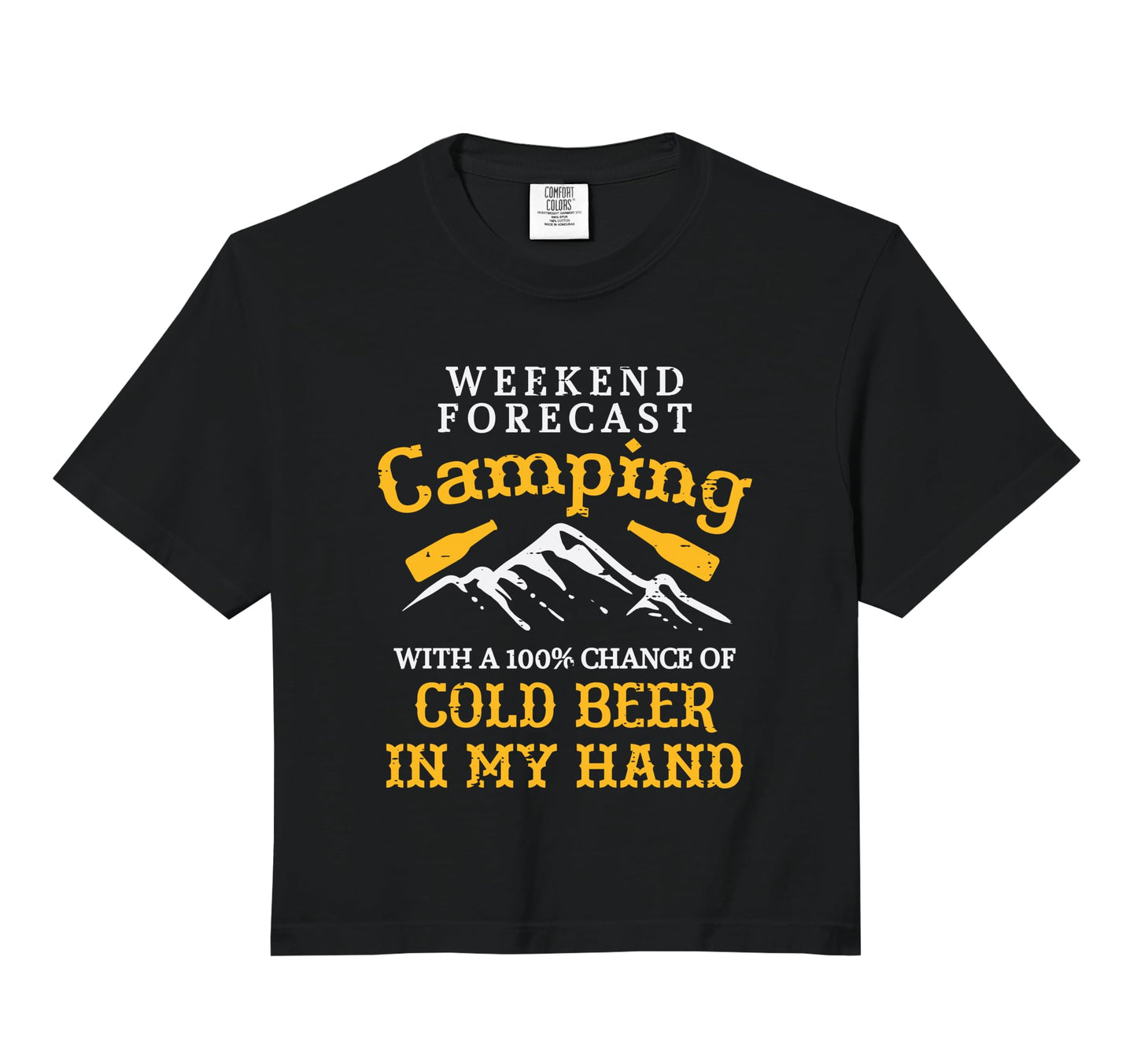 Weekend Forecast Camping Funny Camp Hoodie - Casual Everyday Wear Unisex - T-Shirt, Sweatshirt, Hoodie
