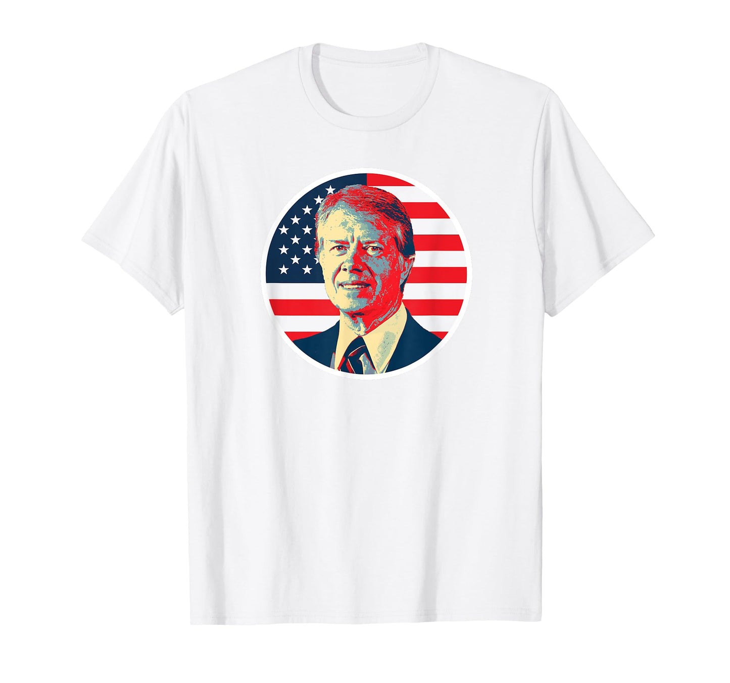 Jimmy Carter President American Flag T-Shirt - Custom Art Print Men Women - T-Shirt, Sweatshirt, Hoodie