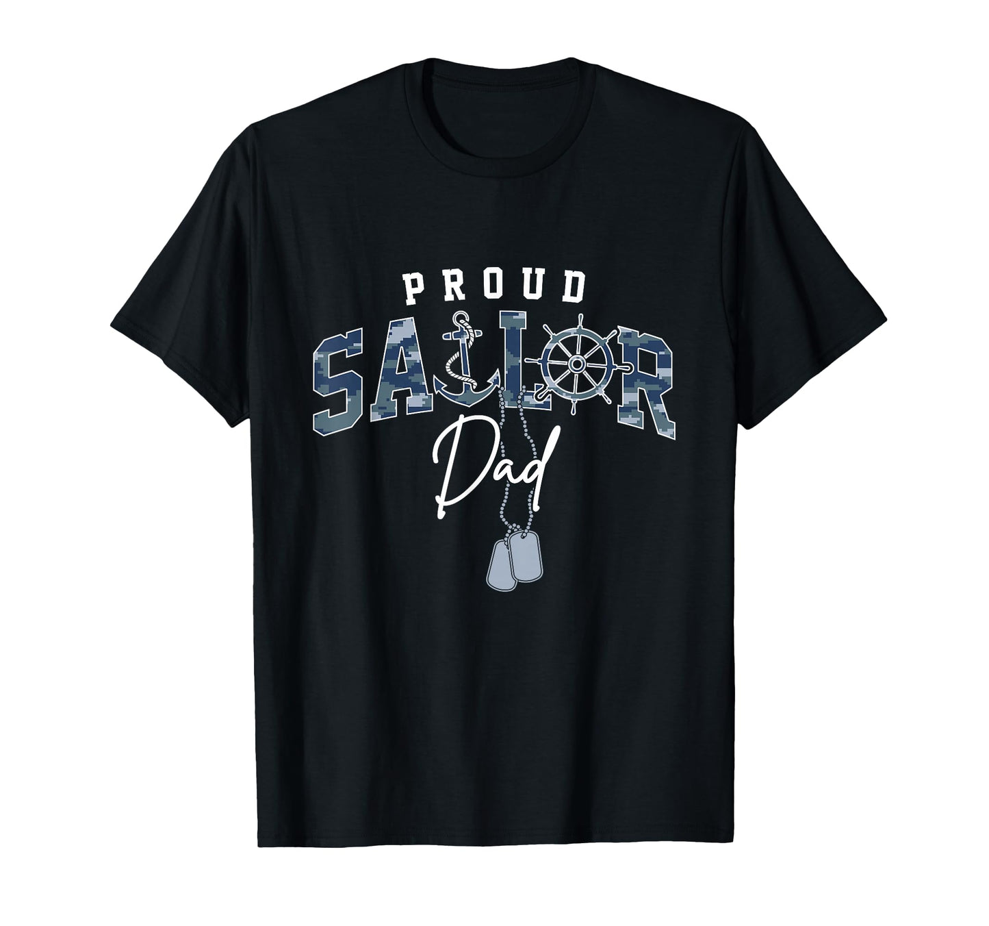 Proud Sailor Dad Us Naval T-Shirt - Casual Everyday Wear for Adults - T-Shirt, Sweatshirt, Hoodie