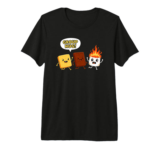 Camping Group Hug Smores Marshmallow T-Shirt - Streetwear Style for Adults - T-Shirt, Sweatshirt, Hoodie
