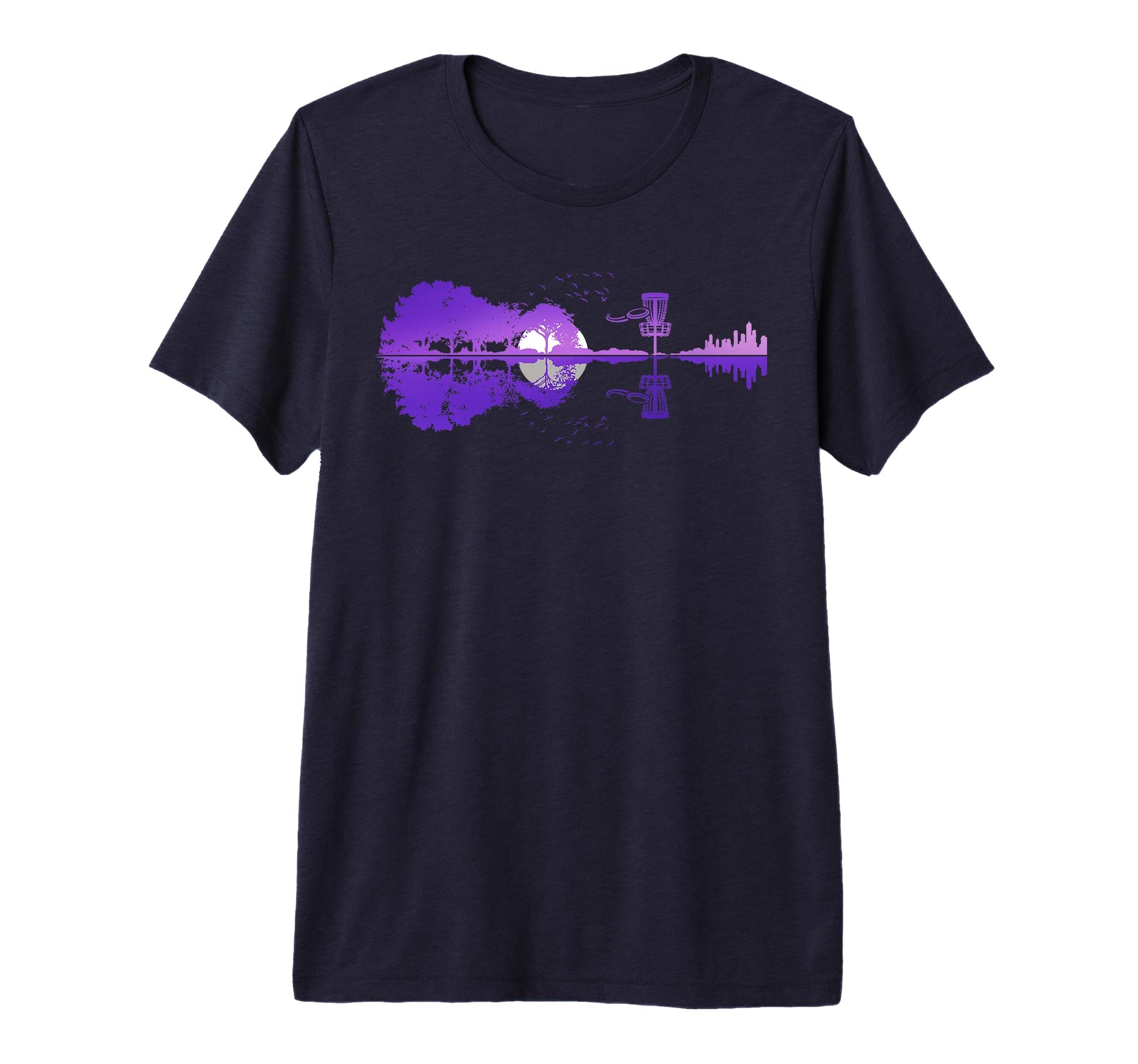 Disc Golf Guitar Lake Shadow Love T-Shirt - Trendy Graphic Men Women - T-Shirt, Sweatshirt, Hoodie