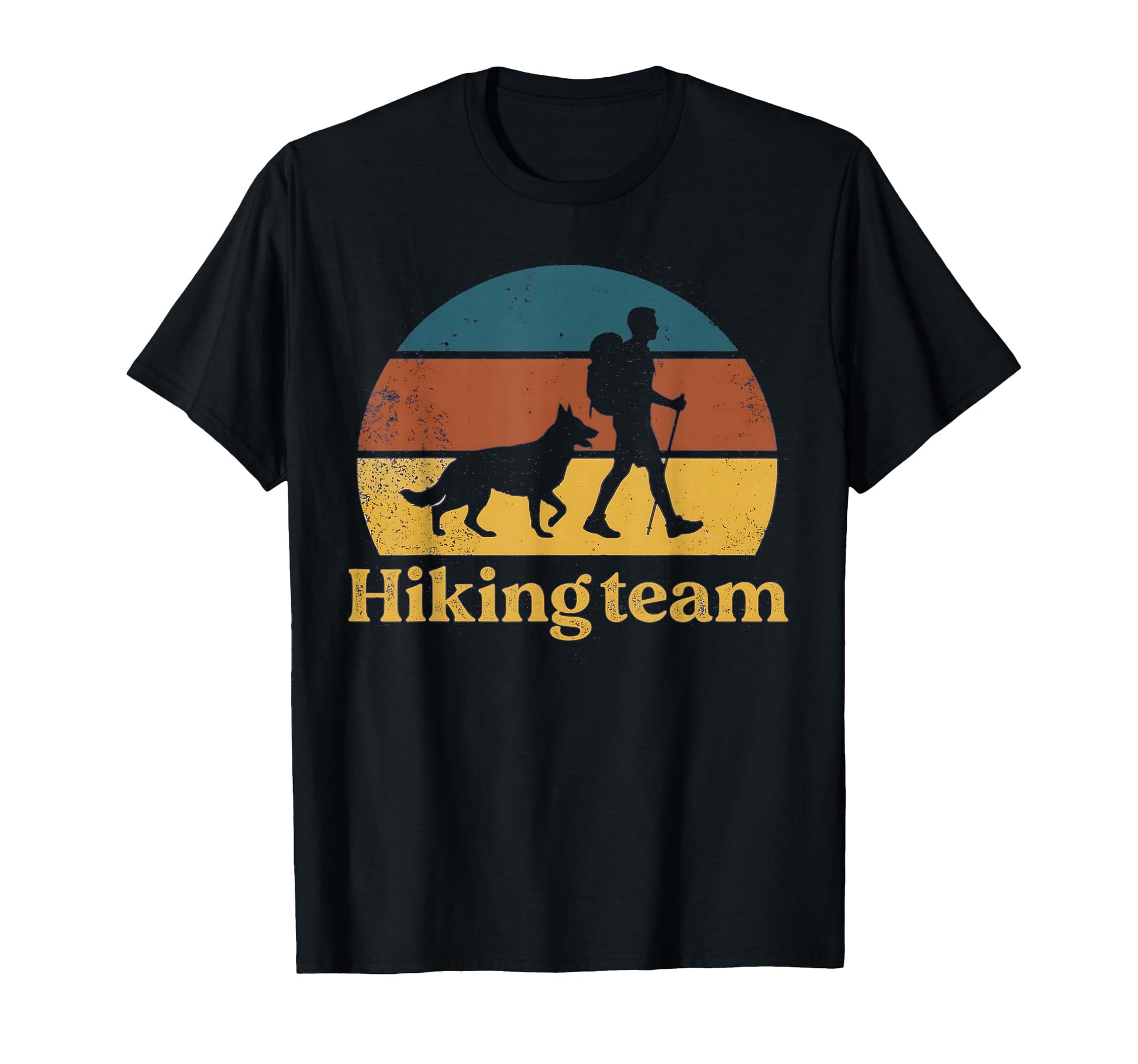 Hiking Team German Shepherd Dog Outdoor T-Shirt - Novelty Apparel Unisex - T-Shirt, Sweatshirt, Hoodie