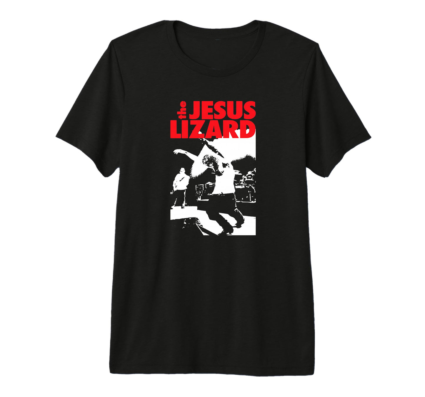 Jesus Lizard Stripes Musician Tri T-Shirt - Novelty Apparel for Adults - T-Shirt, Sweatshirt, Hoodie