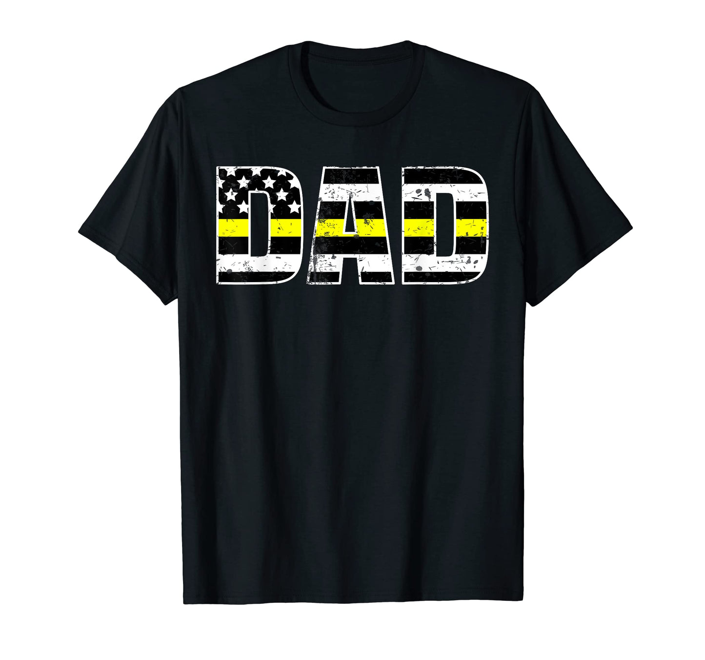 Dispatcher Dad Thin Line Gold Daddy T-Shirt - Graphic Print Men Women - T-Shirt, Sweatshirt, Hoodie