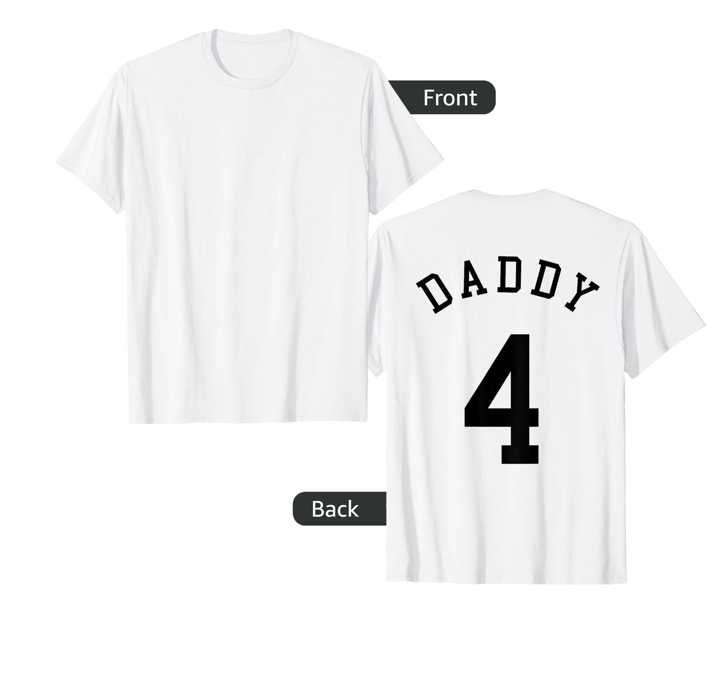 Daddy Team No 4 Basketball Dad Rugby T-Shirt - Graphic Print for Adults - T-Shirt, Sweatshirt, Hoodie