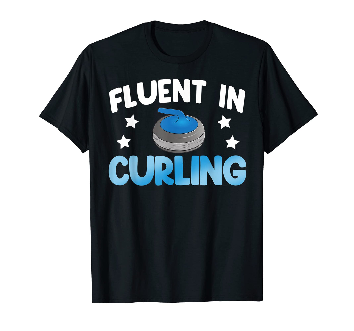 Fluent Curling Funny Worlds Greatest T-Shirt - Minimalist Print for Adults - T-Shirt, Sweatshirt, Hoodie