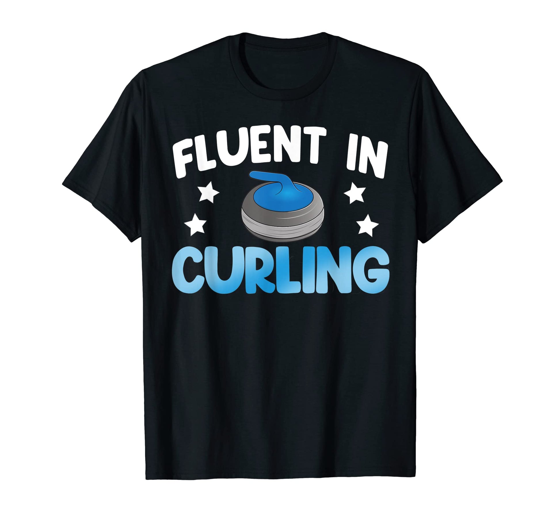 Fluent Curling Funny Worlds Greatest T-Shirt - Minimalist Print for Adults - T-Shirt, Sweatshirt, Hoodie
