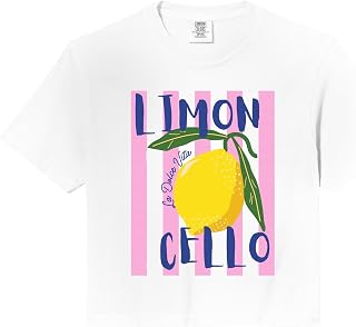 Limoncello la Dolce vita Pink Striped Italian Lemon Summer Comfort Colors Crop Top Unisex T-shirt, Sweatshirt, Hoodie, Long Sleeve Tee - T-Shirt, Sweatshirt, Hoodie
