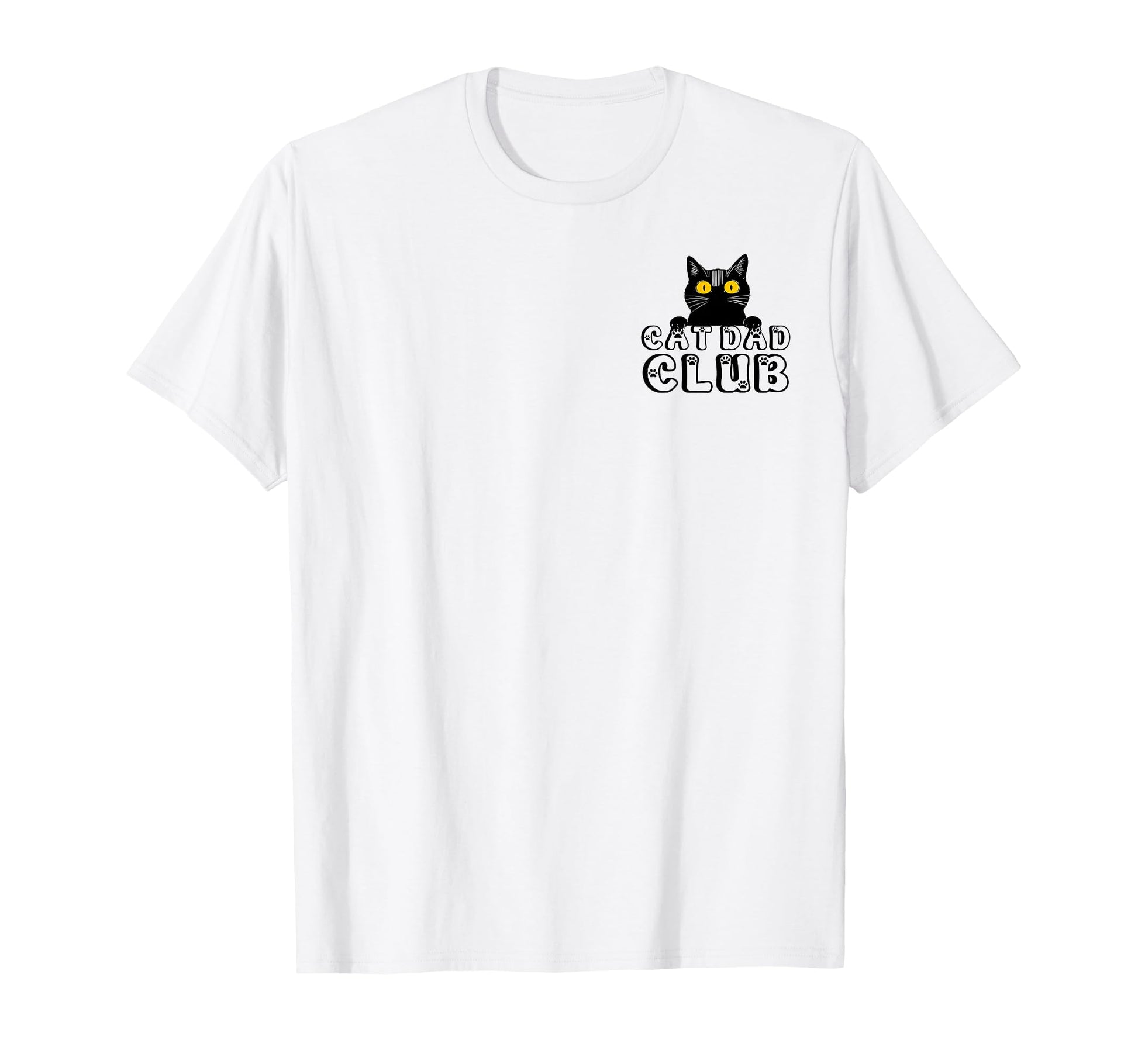 2 Sided Funny Cat Dad Club Husband T-Shirt - Graphic Print for Adults - T-Shirt, Sweatshirt, Hoodie