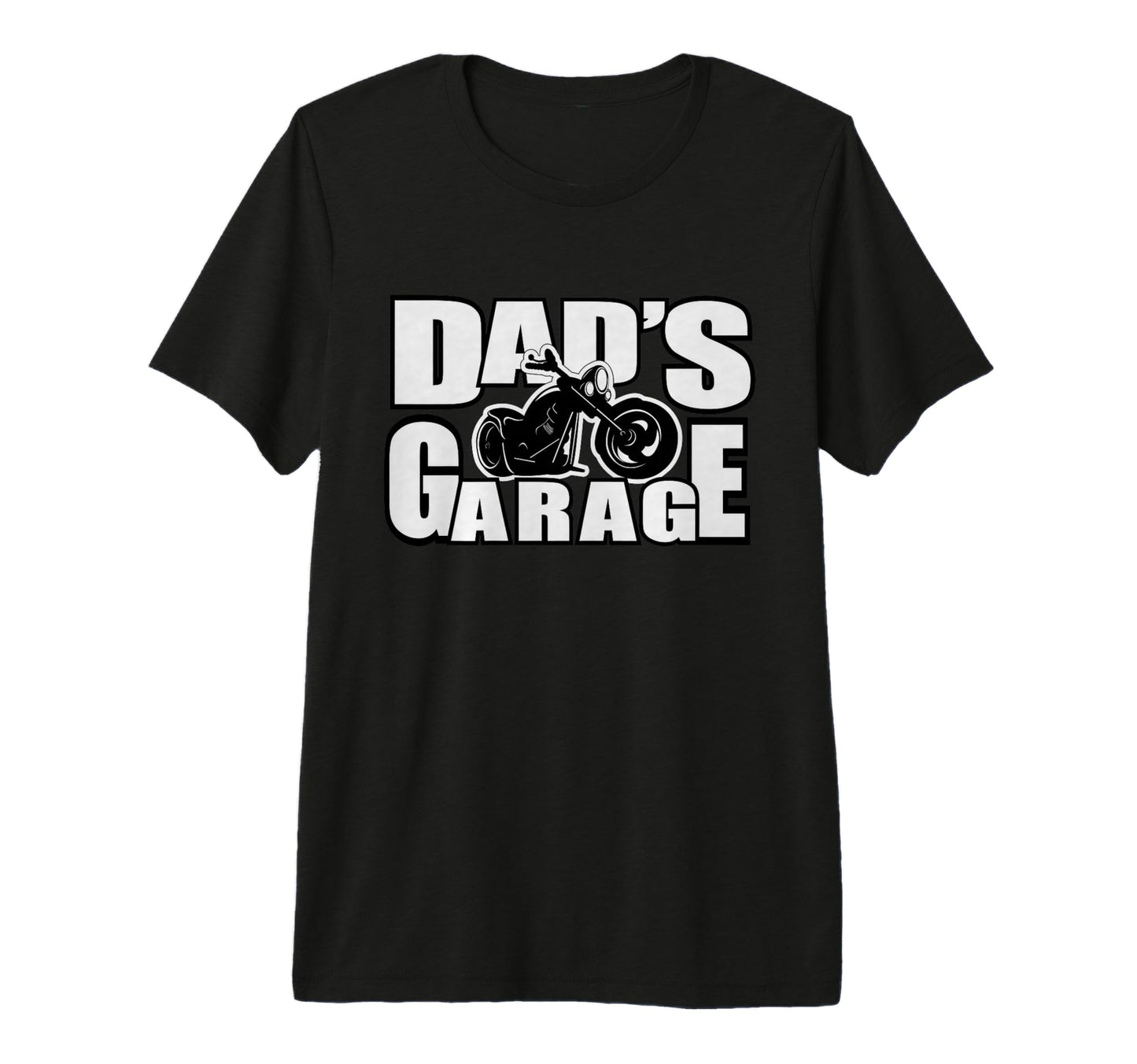 Dads Garage Funny Papa Daddy Motorcycle T-Shirt - Novelty Apparel Unisex - T-Shirt, Sweatshirt, Hoodie