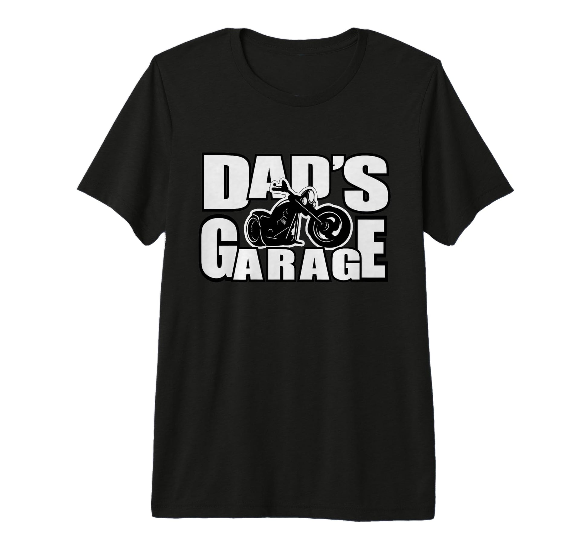 Dads Garage Funny Papa Daddy Motorcycle T-Shirt - Novelty Apparel Unisex - T-Shirt, Sweatshirt, Hoodie