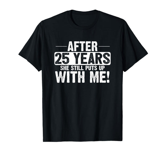 25Th Anniversary 25 Years Marriage T-Shirt - Trendy Graphic Men Women - T-Shirt, Sweatshirt, Hoodie