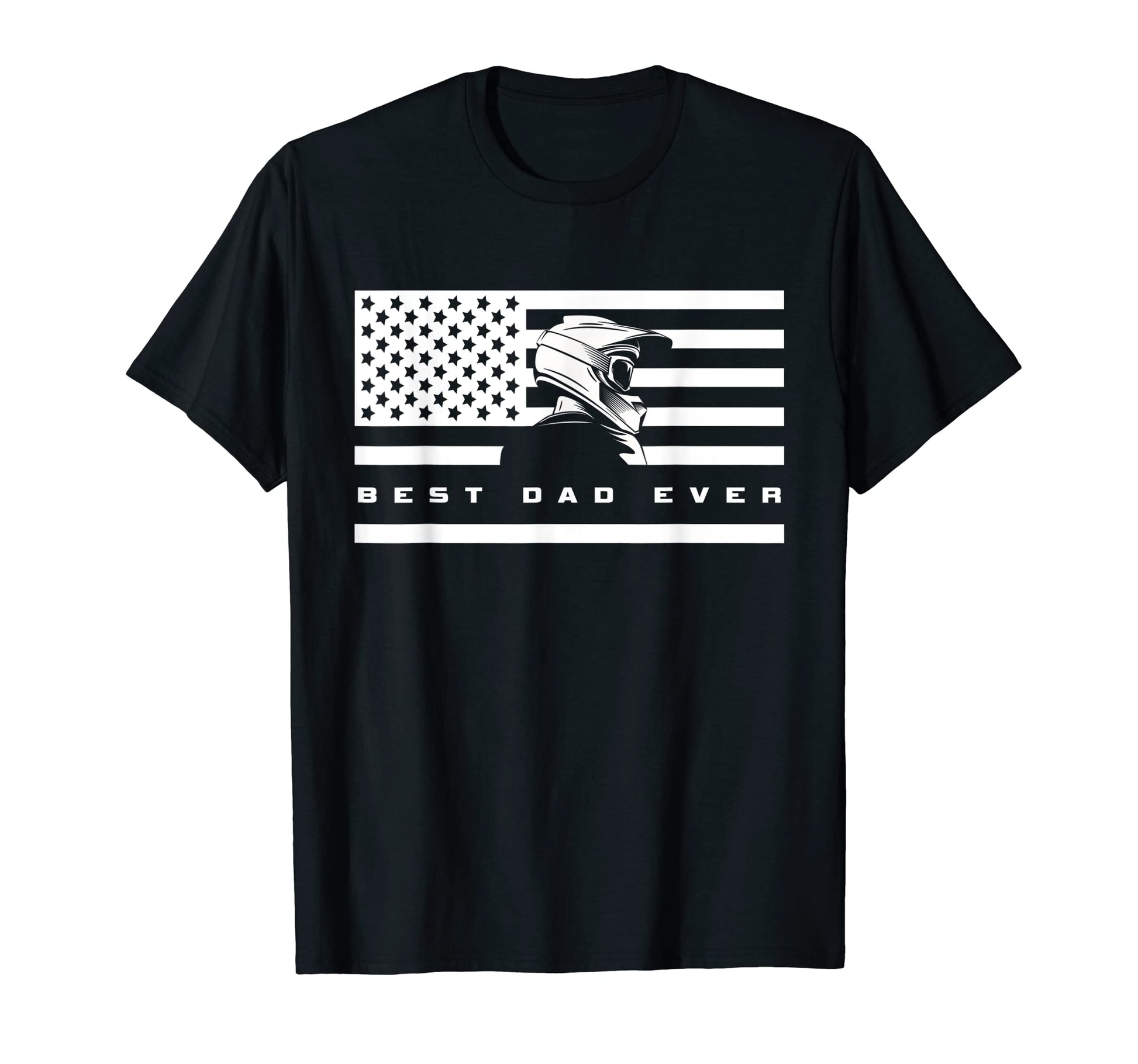 American Flag Best Dad Ever Dirt Bike T-Shirt - Graphic Print for Adults - T-Shirt, Sweatshirt, Hoodie