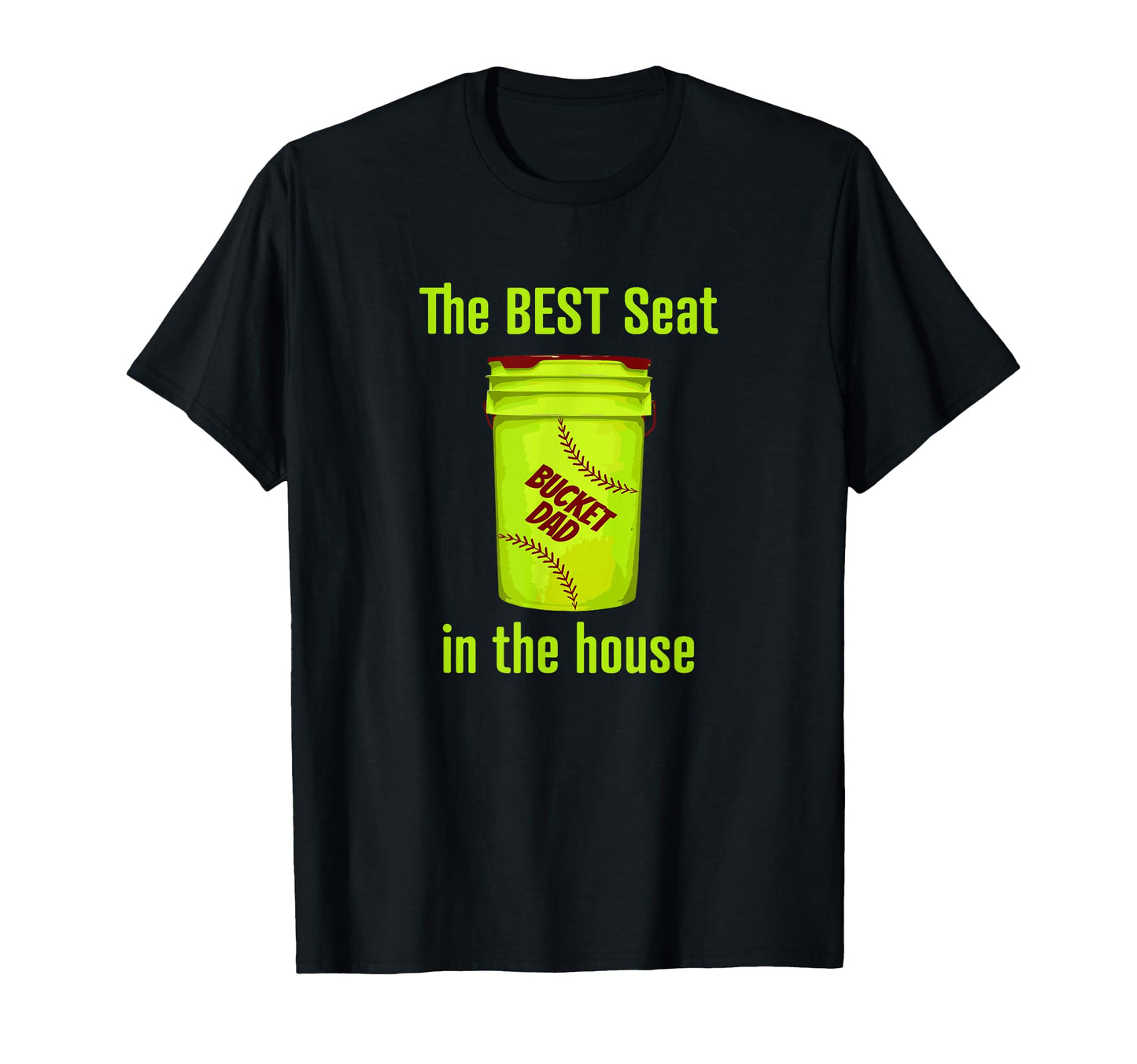 As Tees Softball Dad Best Seat House T-Shirt - Trendy Graphic for Adults - T-Shirt, Sweatshirt, Hoodie