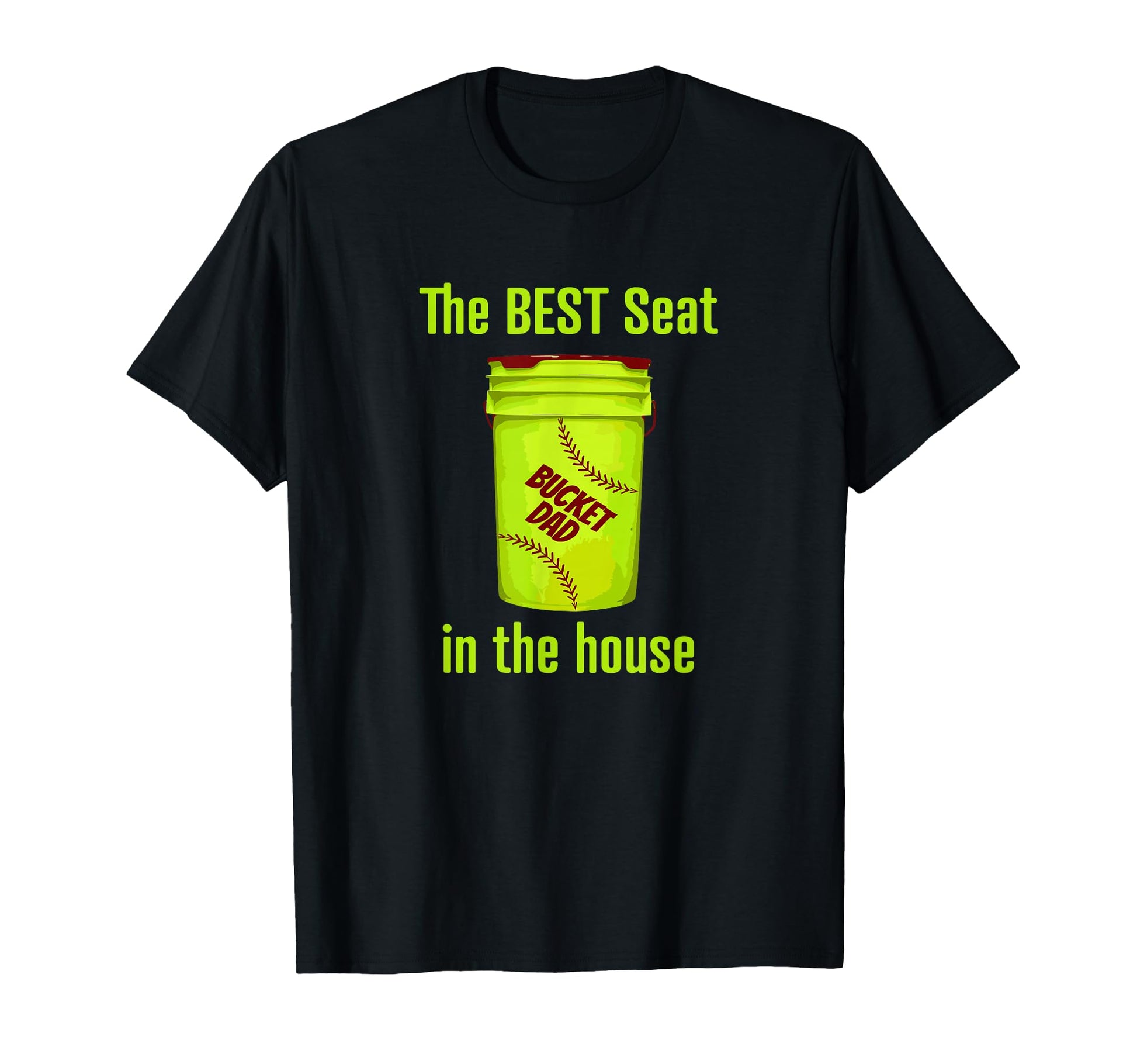 As Tees Softball Dad Best Seat House T-Shirt - Trendy Graphic for Adults - T-Shirt, Sweatshirt, Hoodie