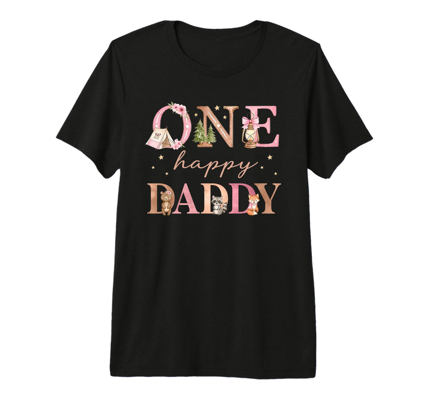 Mens One Happy Daddy Camper 1St T-Shirt - Casual Everyday Wear Men Women - T-Shirt, Sweatshirt, Hoodie