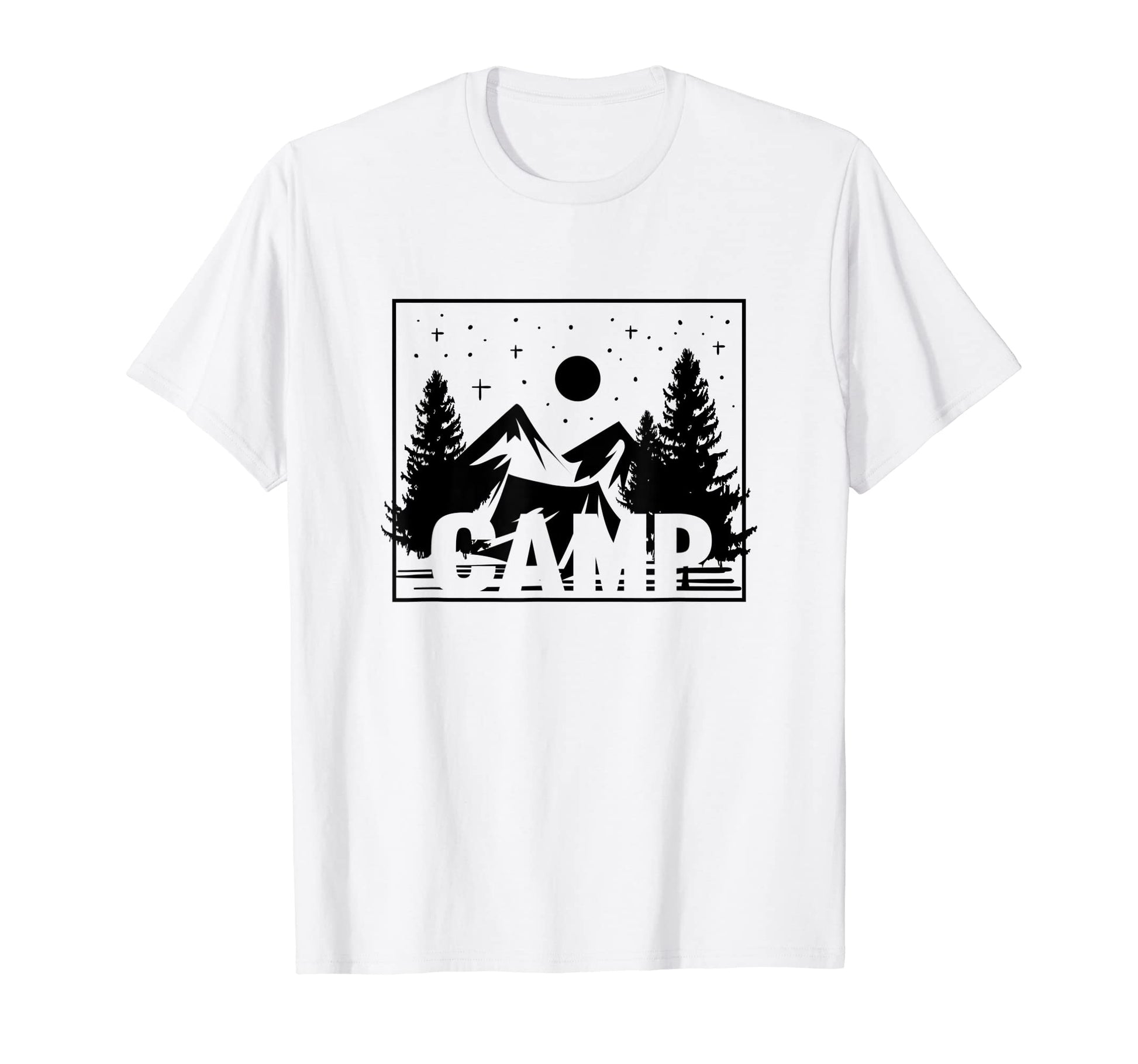 Camper Hiking Mountains Adventure T-Shirt - Minimalist Print for Adults - T-Shirt, Sweatshirt, Hoodie