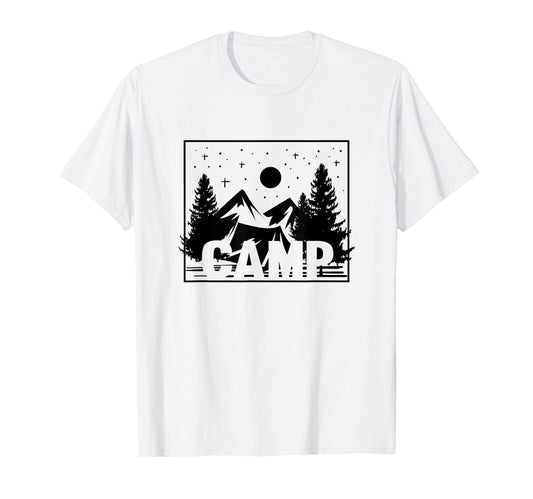 Camper Hiking Mountains Adventure T-Shirt - Minimalist Print for Adults - T-Shirt, Sweatshirt, Hoodie