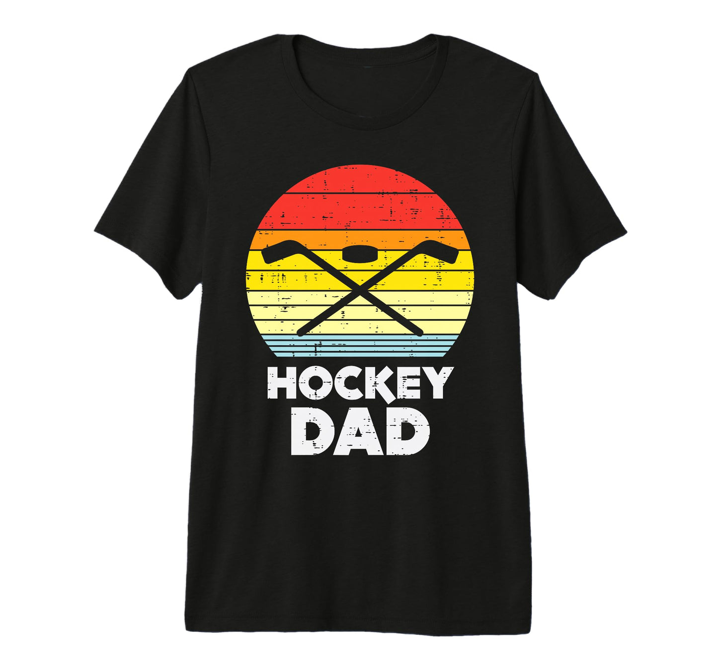 Ice Hockey Dad Sunset Fathers Day Sport T-Shirt - Graphic Print Unisex - T-Shirt, Sweatshirt, Hoodie