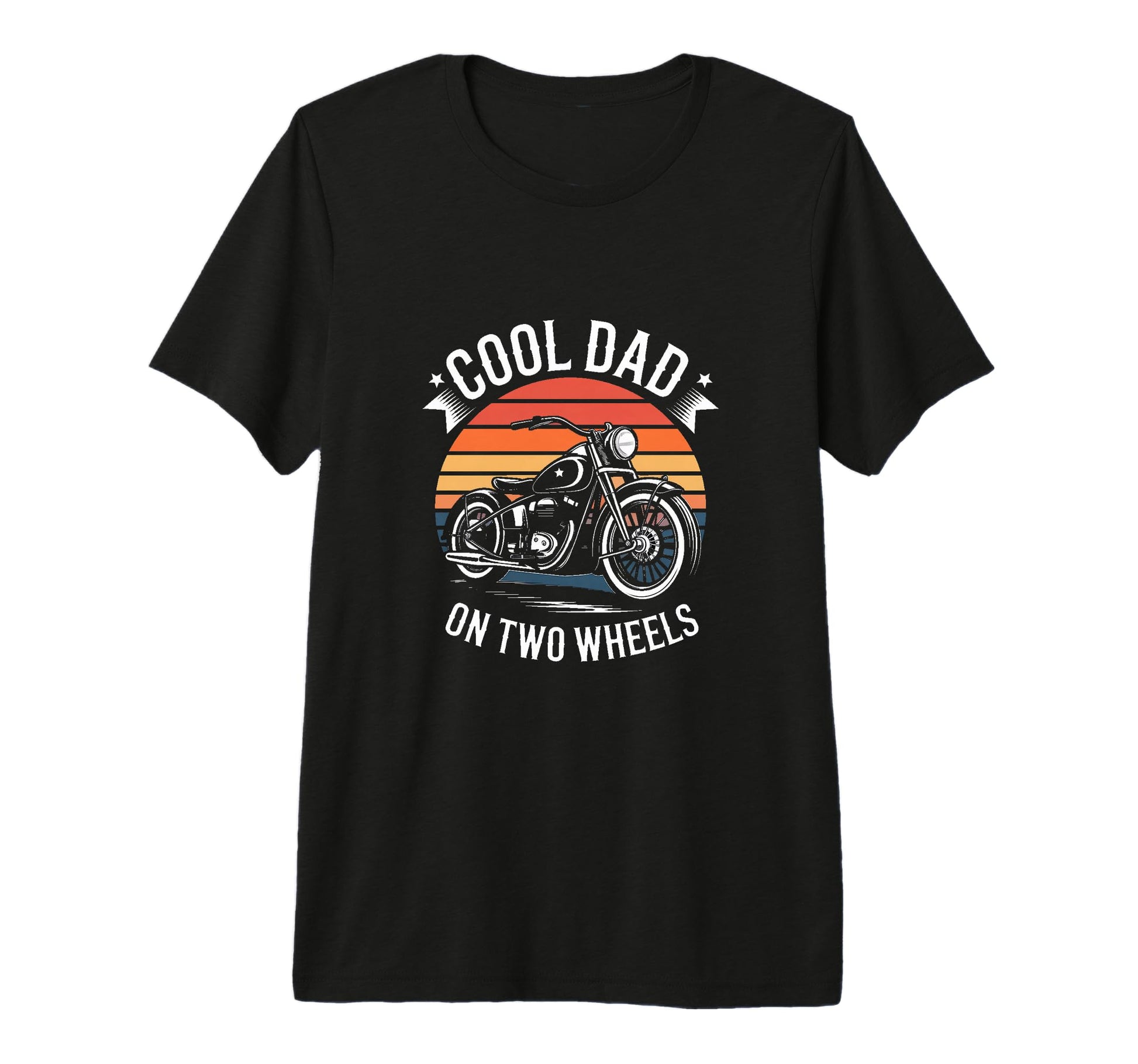 Dad Two Wheels Motorcycle Biker T-Shirt - Casual Everyday Wear Men Women - T-Shirt, Sweatshirt, Hoodie