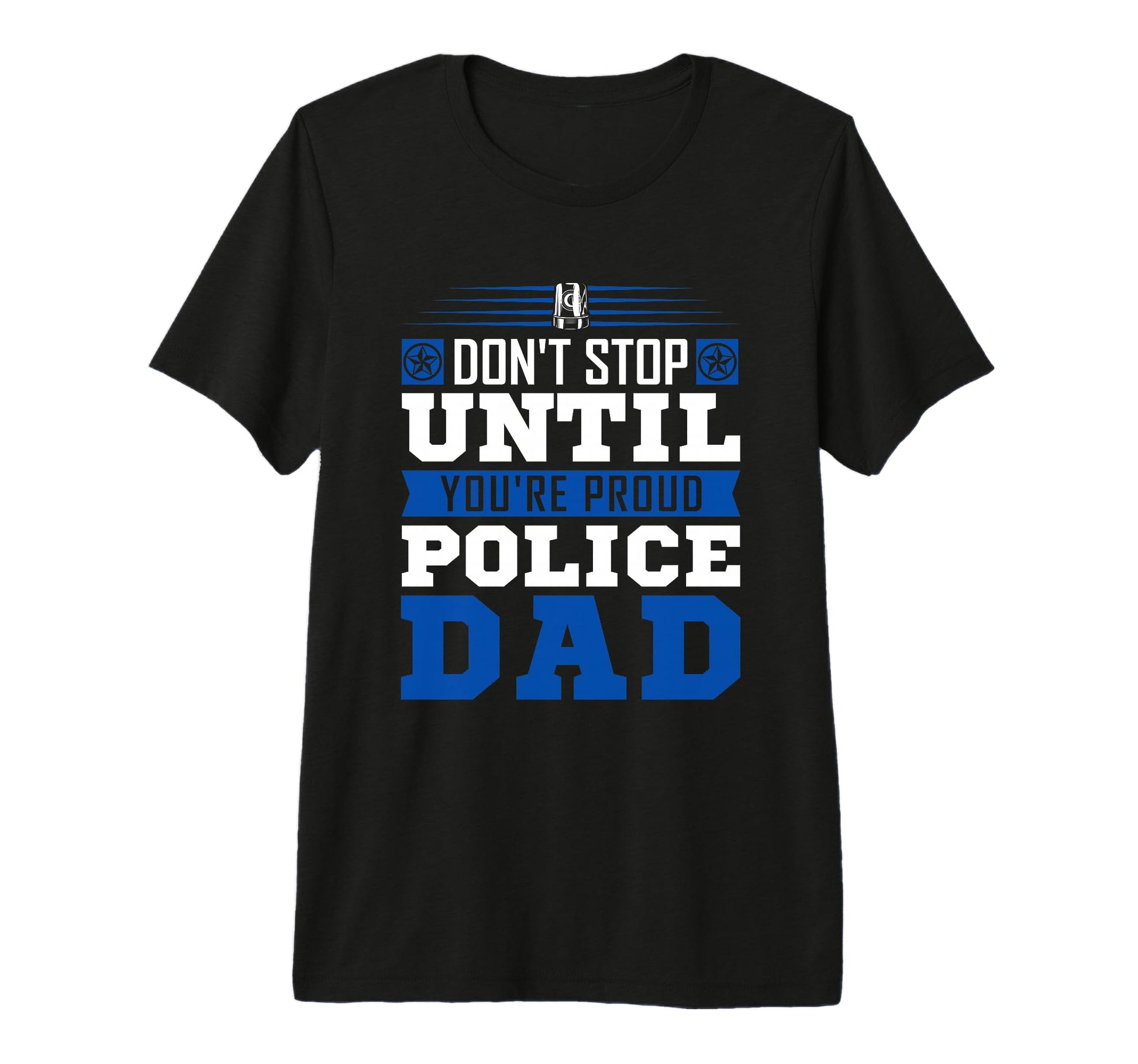 Mens Thin Blue Line Dont Stop Until T-Shirt - Minimalist Print for Adults - T-Shirt, Sweatshirt, Hoodie