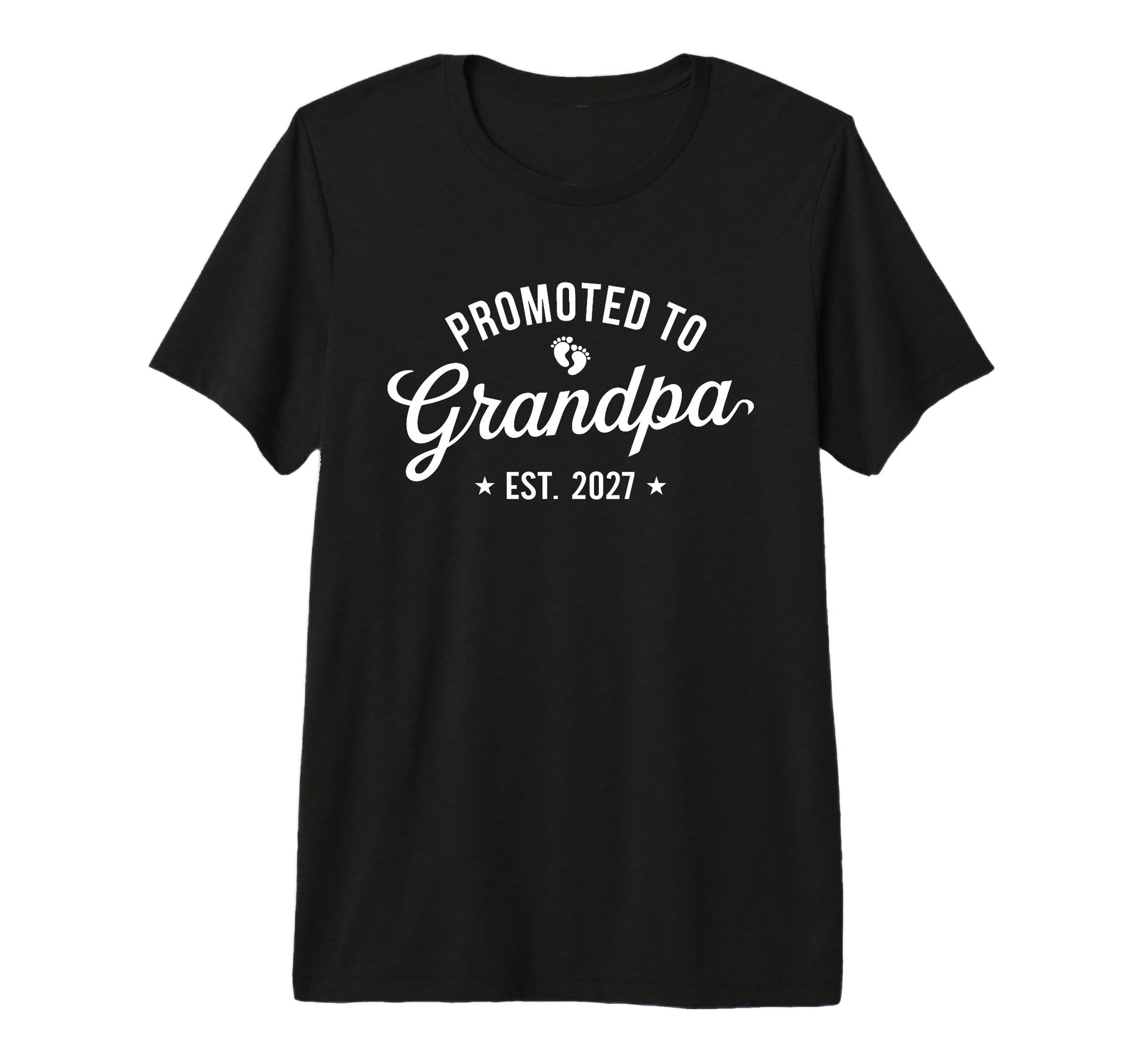 Promoted To Grandpa Est 2027 Funny T-Shirt - Custom Art Print Unisex - T-Shirt, Sweatshirt, Hoodie