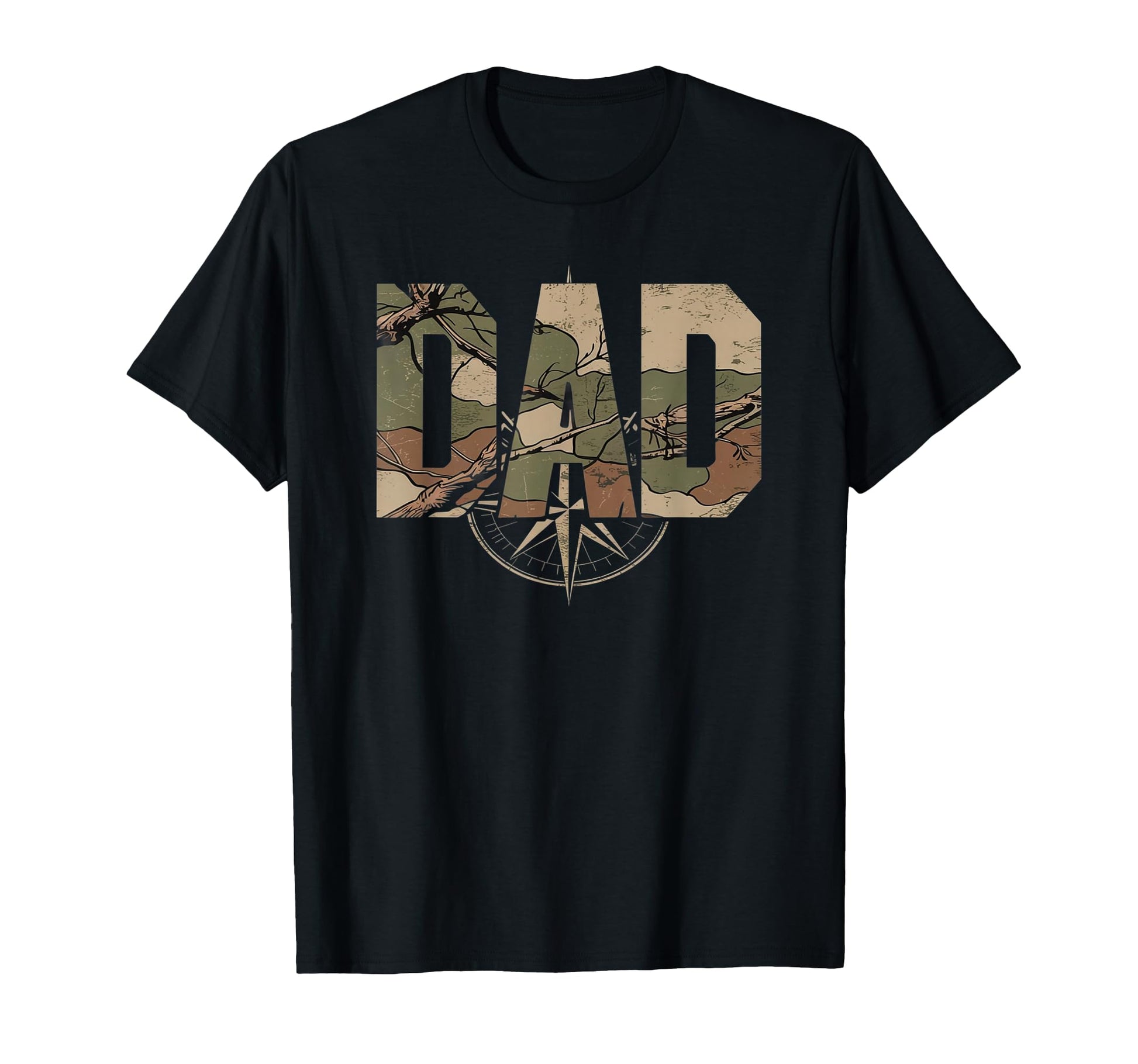 Camo Dad Compass Fathers Who Love T-Shirt - Unique Graphic Men Women - T-Shirt, Sweatshirt, Hoodie