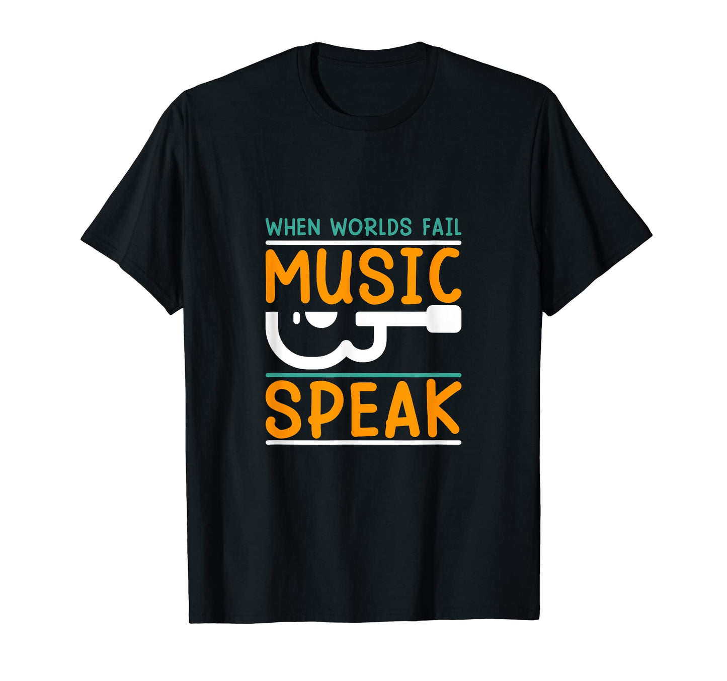 When Worlds Fail Music Speak Music T-Shirt - Custom Art Print for Adults - T-Shirt, Sweatshirt, Hoodie