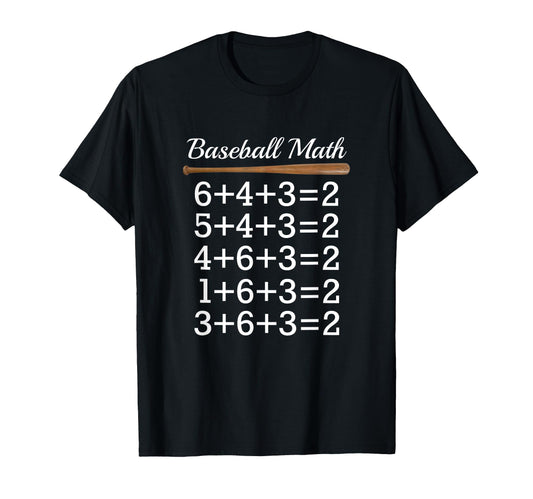 Baseball Math Double Play Baseball T-Shirt - Fun Novelty Design Unisex - T-Shirt, Sweatshirt, Hoodie