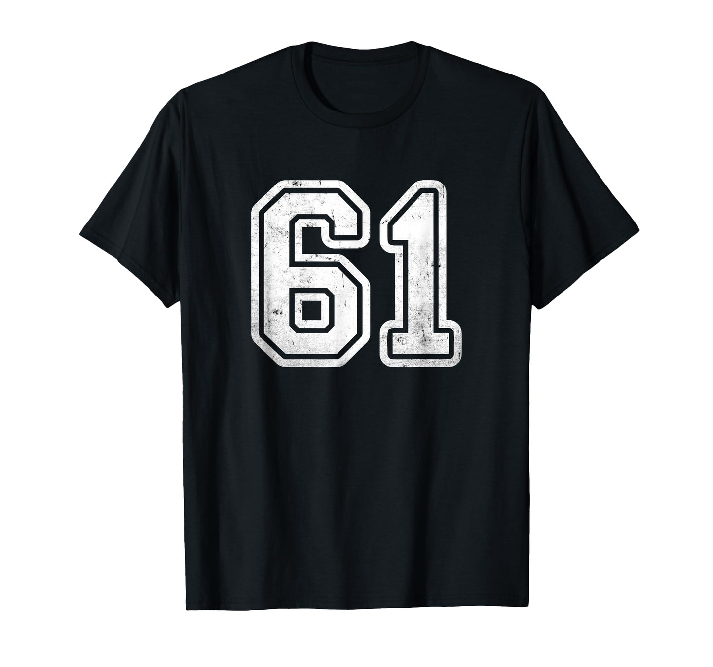 White Sports Team Number 61 T-Shirt - Graphic Print Unisex - T-Shirt, Sweatshirt, Hoodie