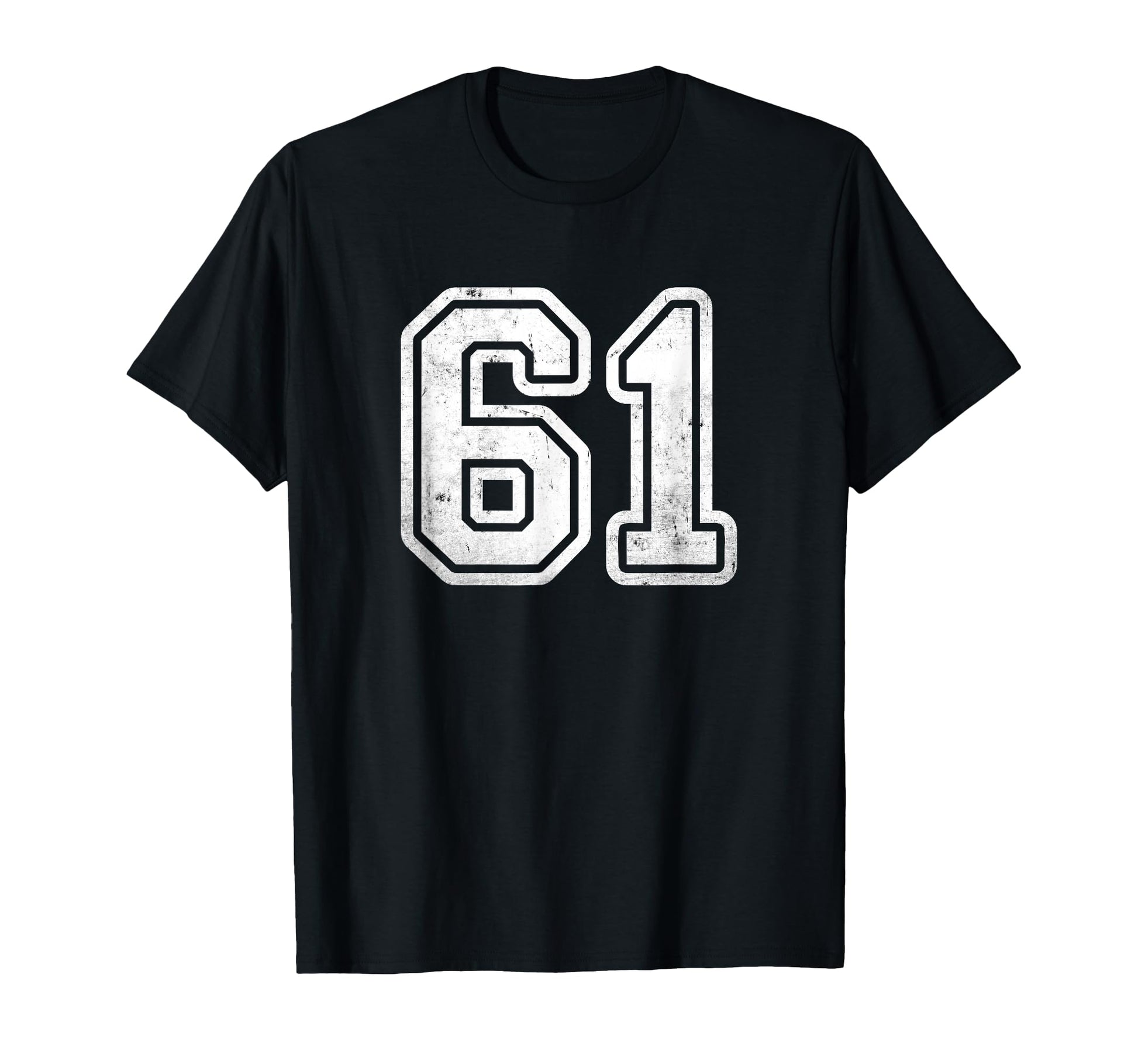 White Sports Team Number 61 T-Shirt - Graphic Print Unisex - T-Shirt, Sweatshirt, Hoodie