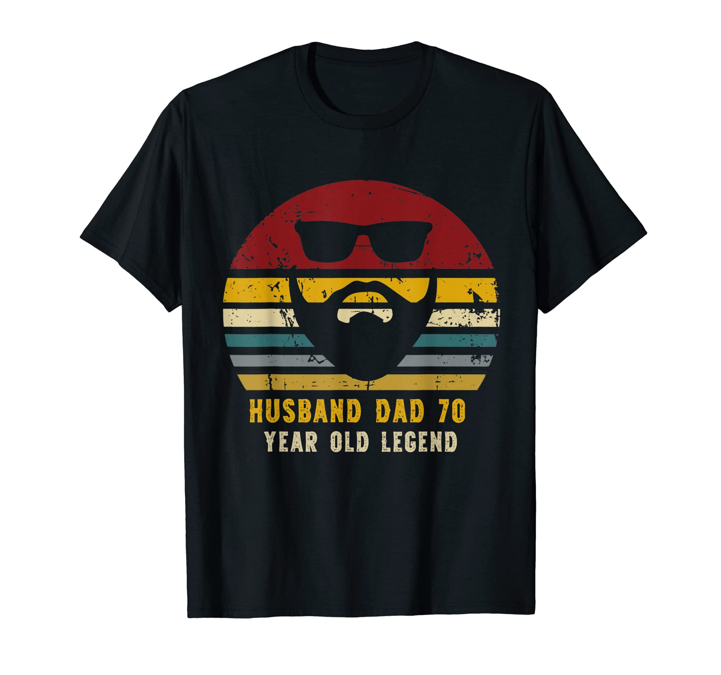 Husband Dad 70 Year Old Legend Funny T-Shirt - Minimalist Print for Adults - T-Shirt, Sweatshirt, Hoodie