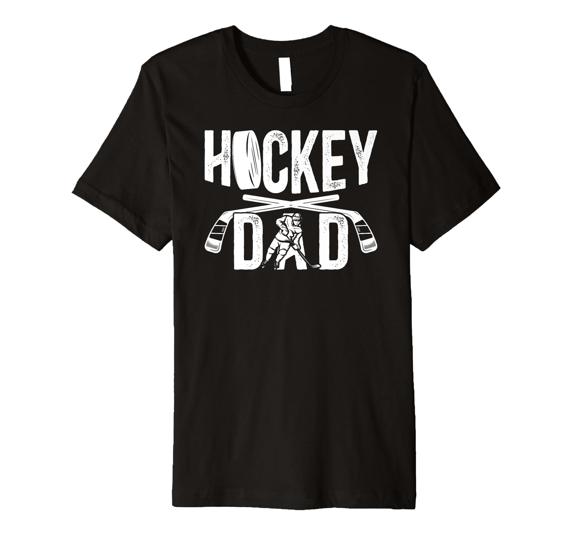 Mens Hockey Dad Proud Ice Hockey T-Shirt - Minimalist Print Men Women - T-Shirt, Sweatshirt, Hoodie