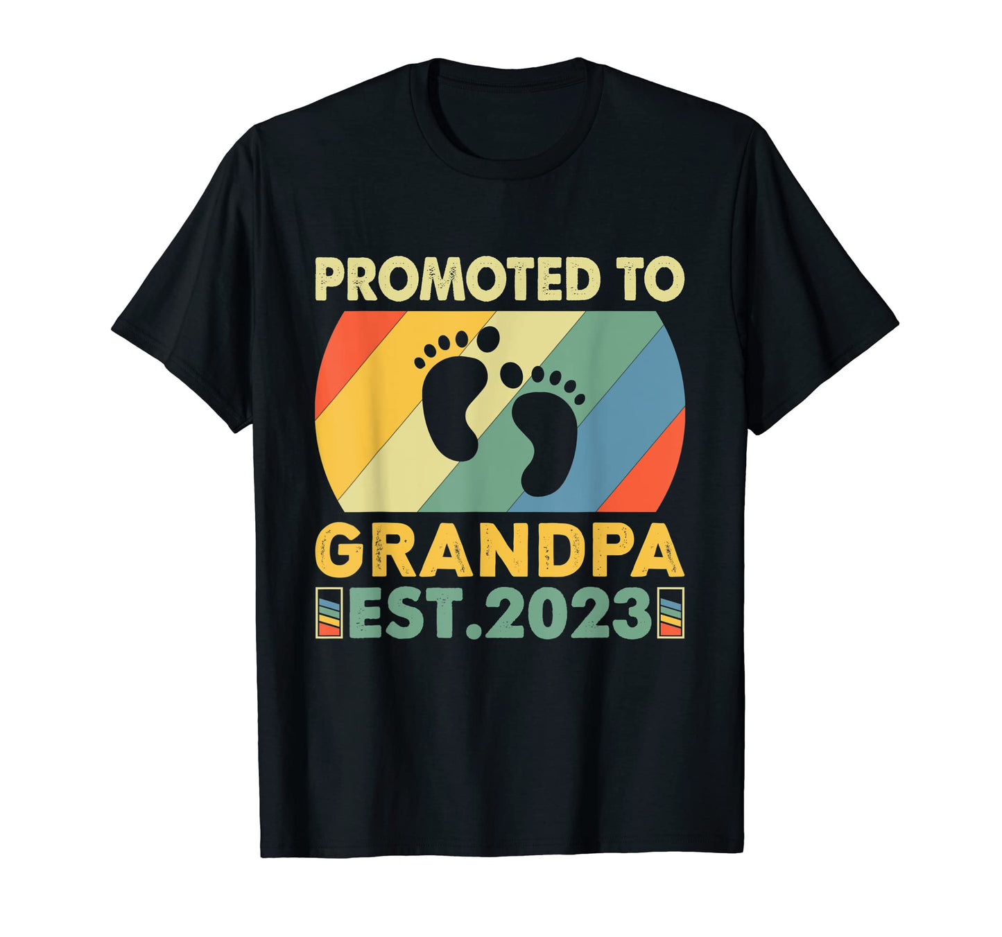 Mens Funny Promoted To Grandpa Est 2023 T-Shirt - Graphic Print for Adults - T-Shirt, Sweatshirt, Hoodie