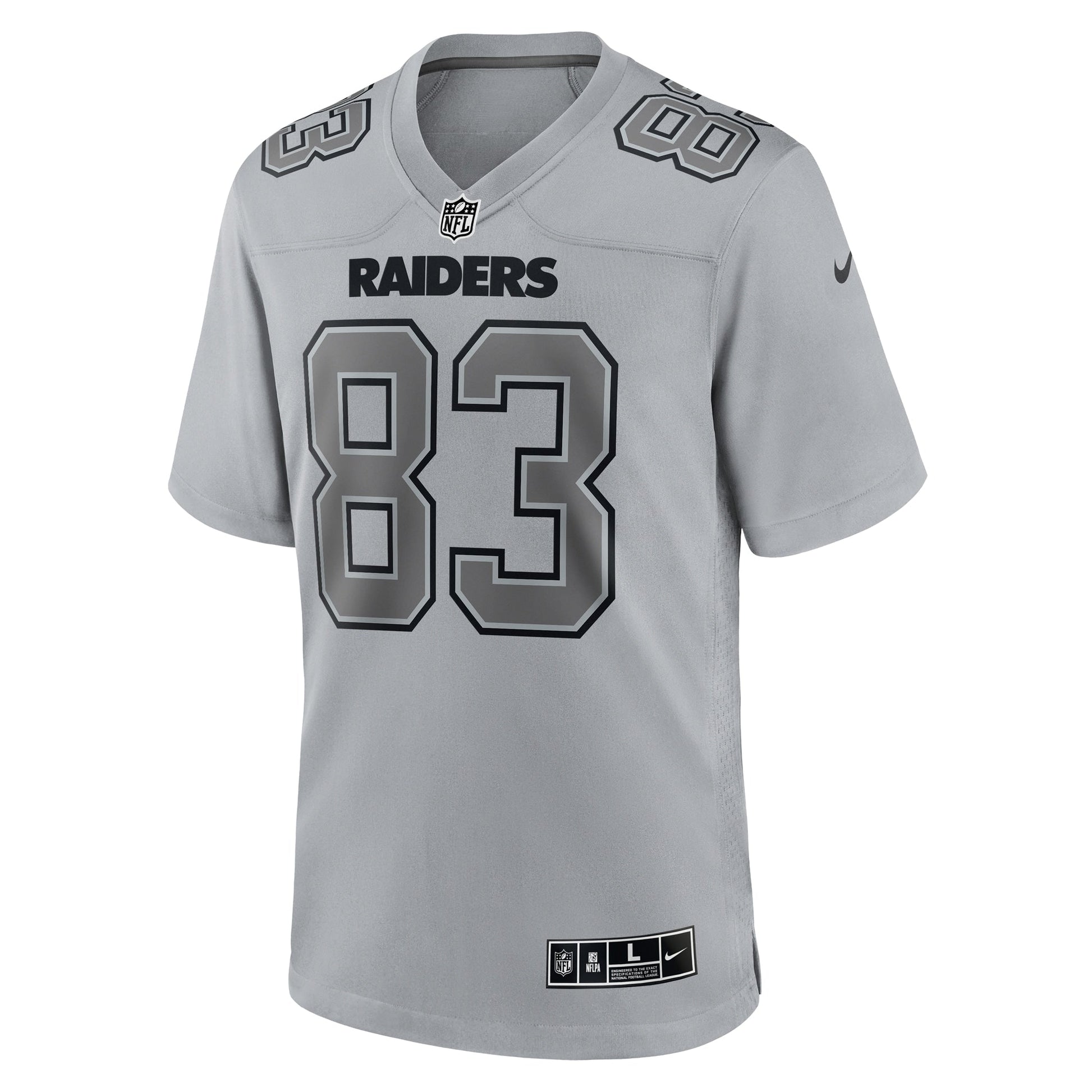 Darren Waller Las Vegas Raiders Atmosphere Fashion Game Jersey - Gray football jersey product view 2