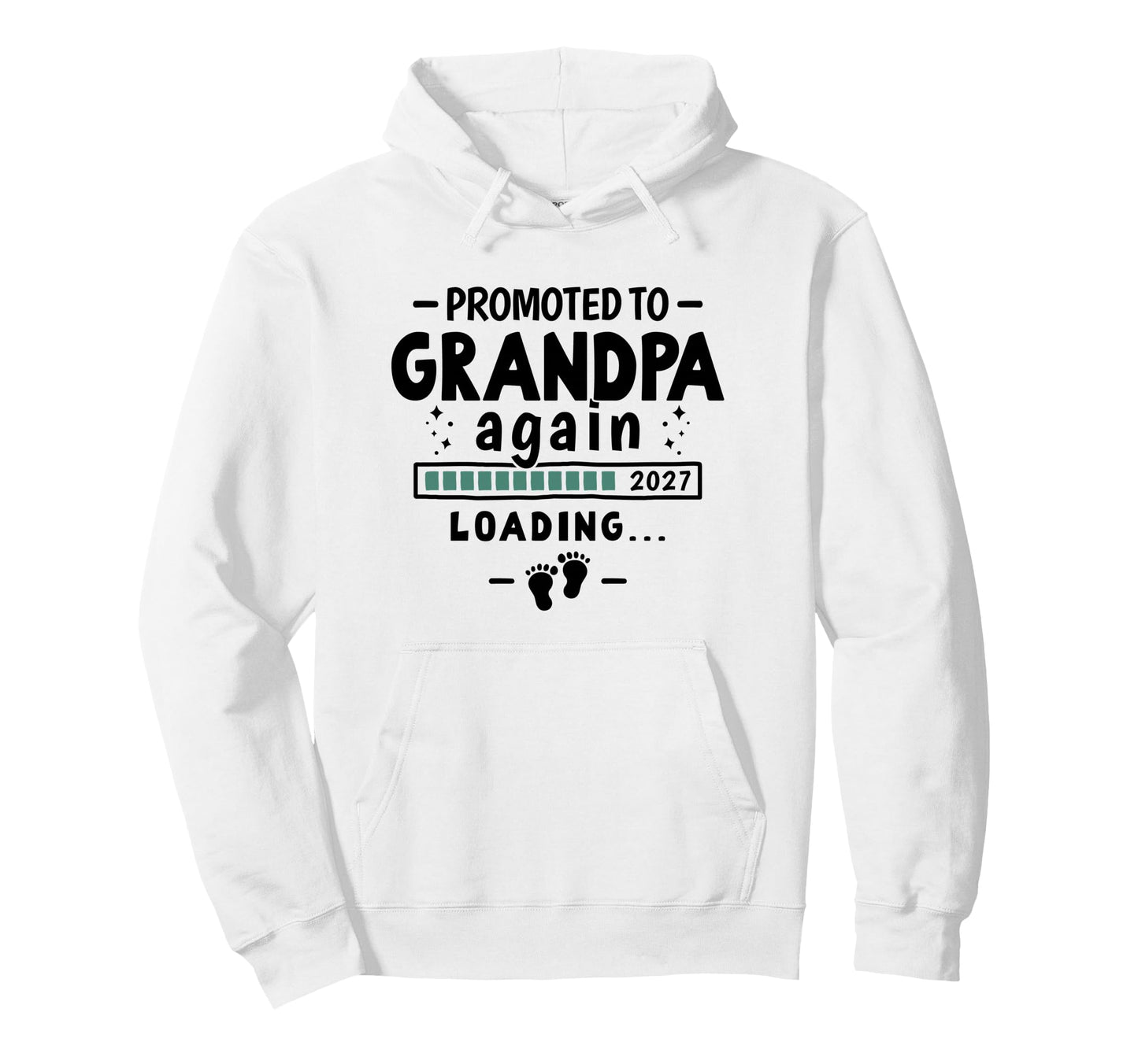2Nd Time Grandpa Announcement Promoted Hoodie - Streetwear Style Men Women - T-Shirt, Sweatshirt, Hoodie