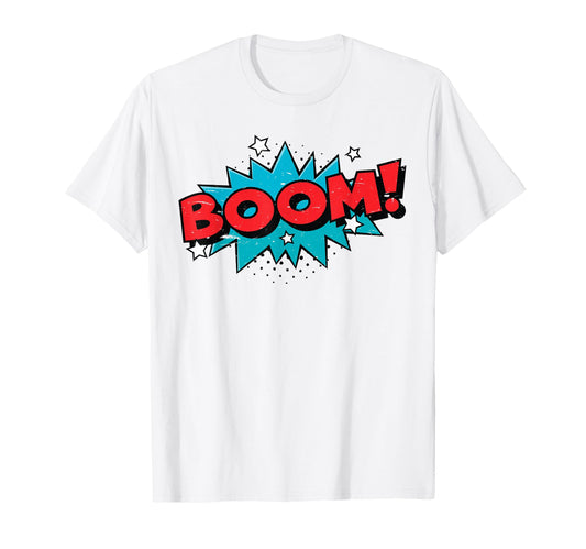 Boom Comic Book Cartoon Funny Pop Art T-Shirt - Minimalist Print Men Women - T-Shirt, Sweatshirt, Hoodie
