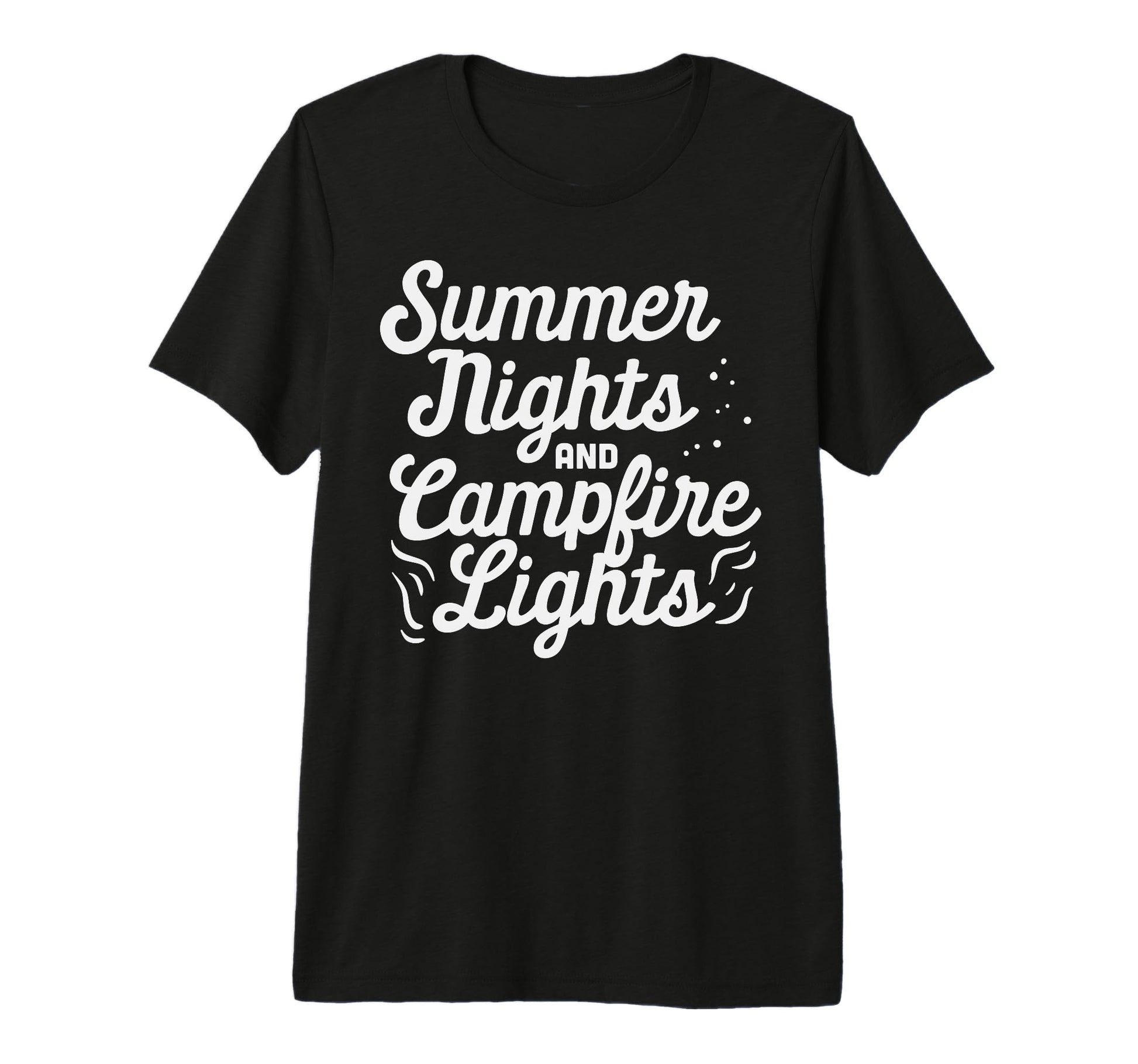 Summer Nights Campfire Lights T-Shirt - Fun Novelty Design for Adults - T-Shirt, Sweatshirt, Hoodie