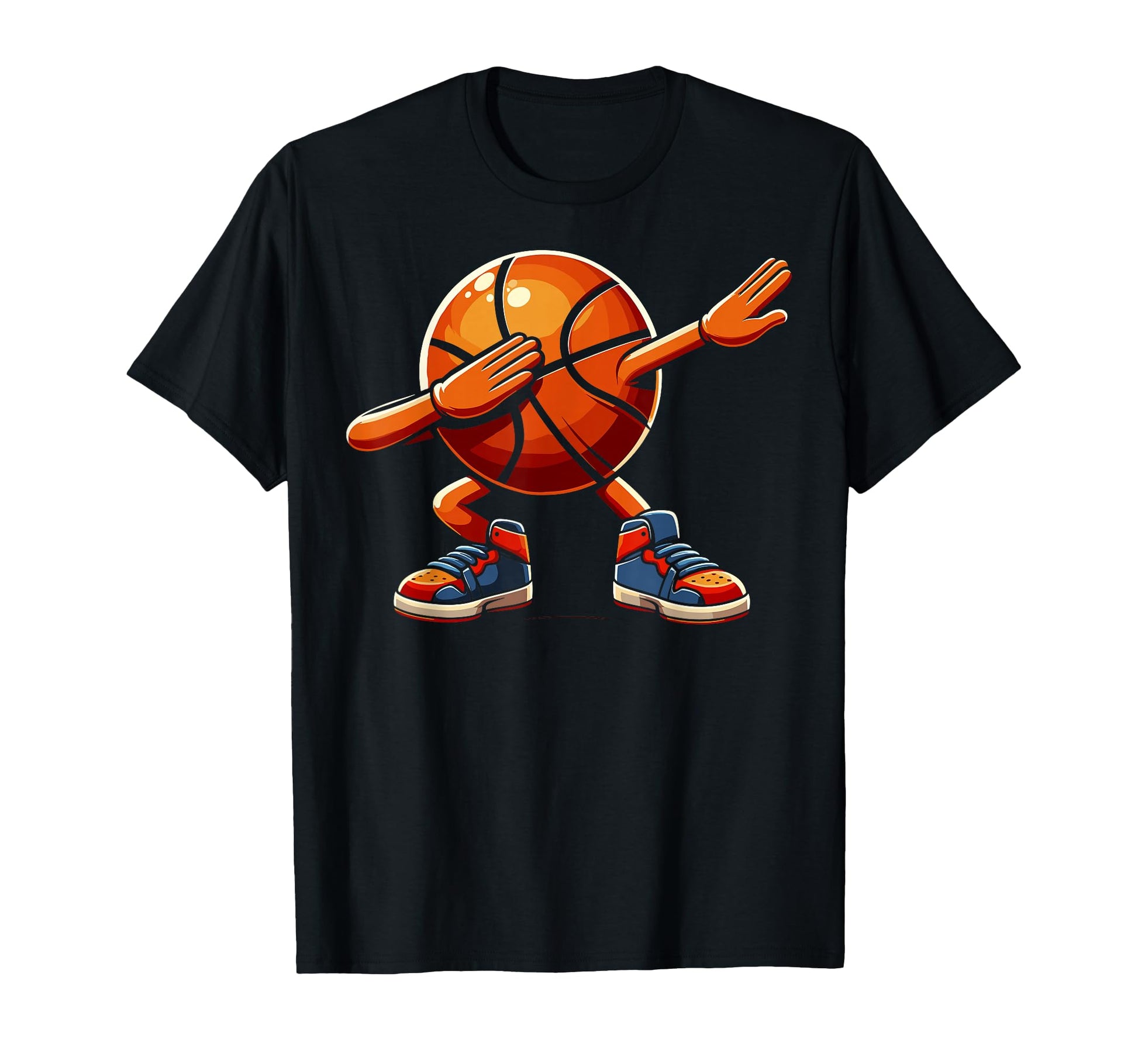 Funny Dabbing Dab Basketball Ball T-Shirt - Custom Art Print Men Women - T-Shirt, Sweatshirt, Hoodie