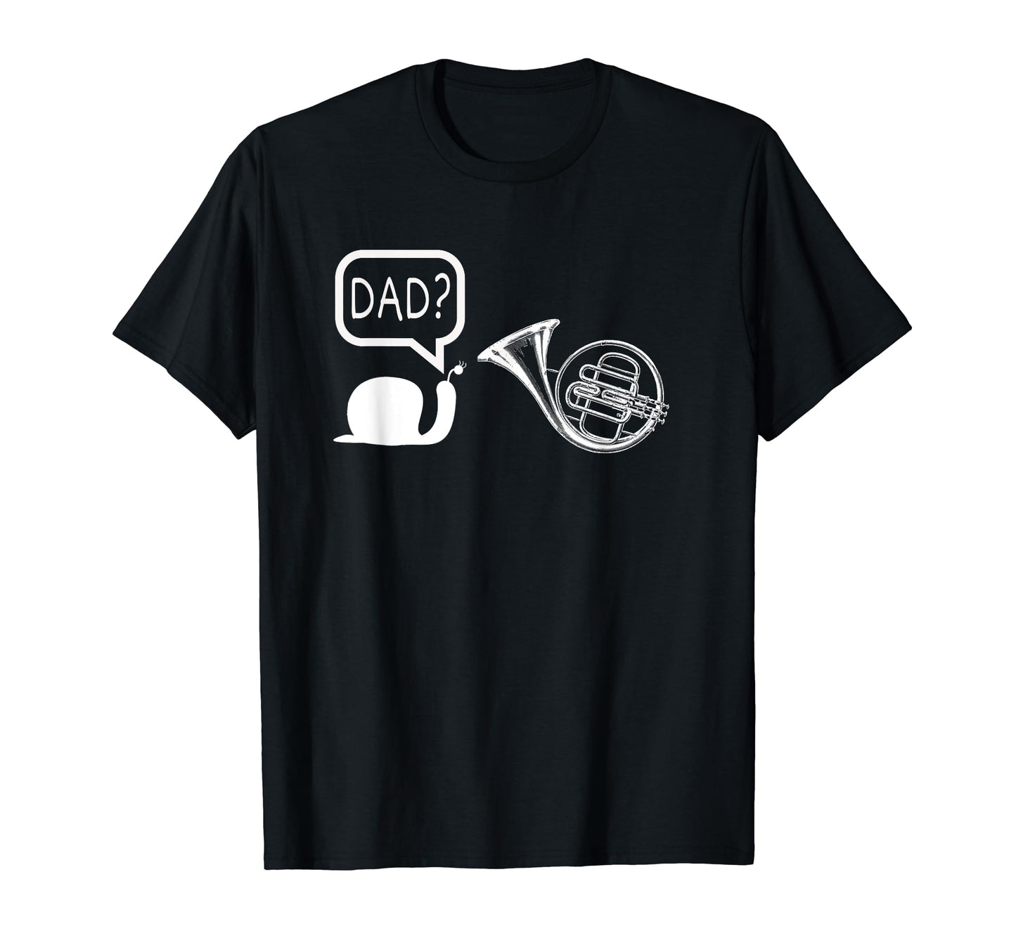 Funny French Horn Snail Dad Joke Music T-Shirt - Trendy Graphic Unisex - T-Shirt, Sweatshirt, Hoodie