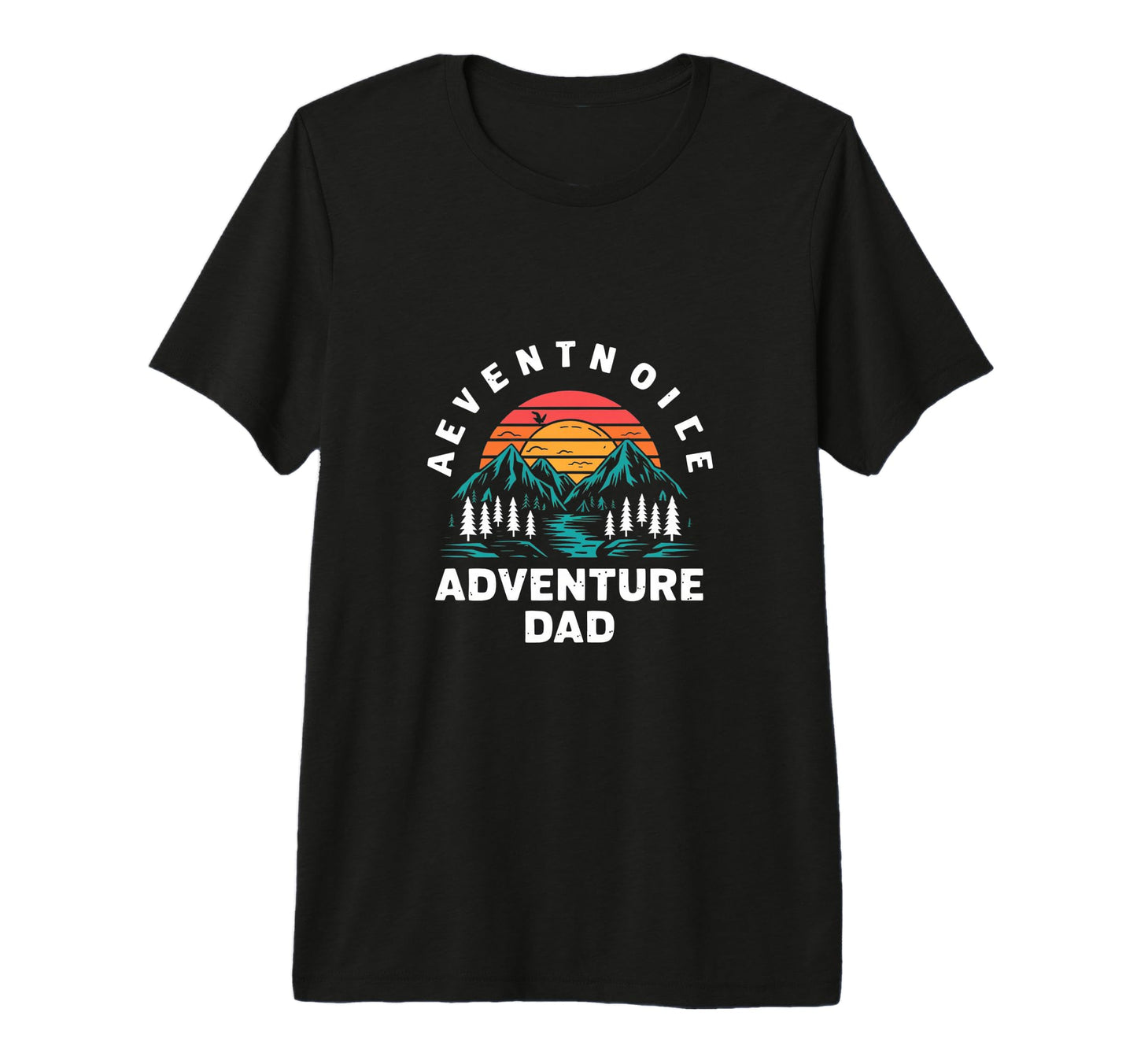 Adventure Dad Hiking Father Tri Blend T-Shirt - Custom Art Print Men Women - T-Shirt, Sweatshirt, Hoodie