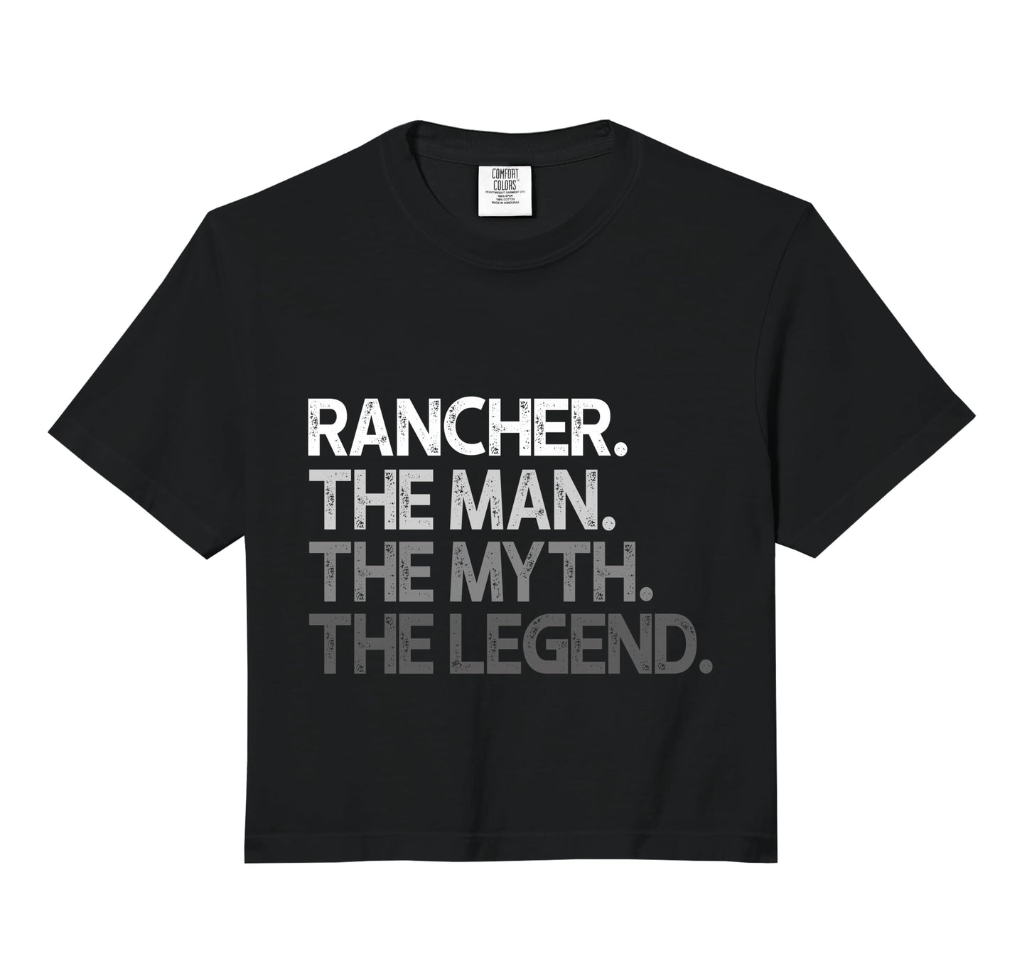 Rancher Myth Legend Comfort Colors Crop T-Shirt - Custom Art Print Unisex - T-Shirt, Sweatshirt, Hoodie