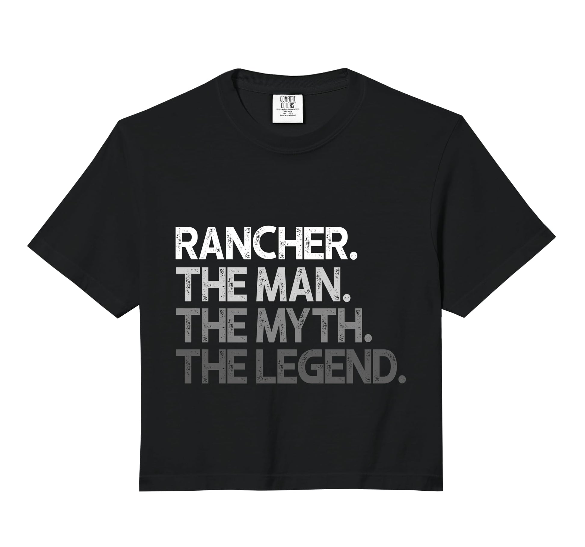 Rancher Myth Legend Comfort Colors Crop T-Shirt - Custom Art Print Unisex - T-Shirt, Sweatshirt, Hoodie