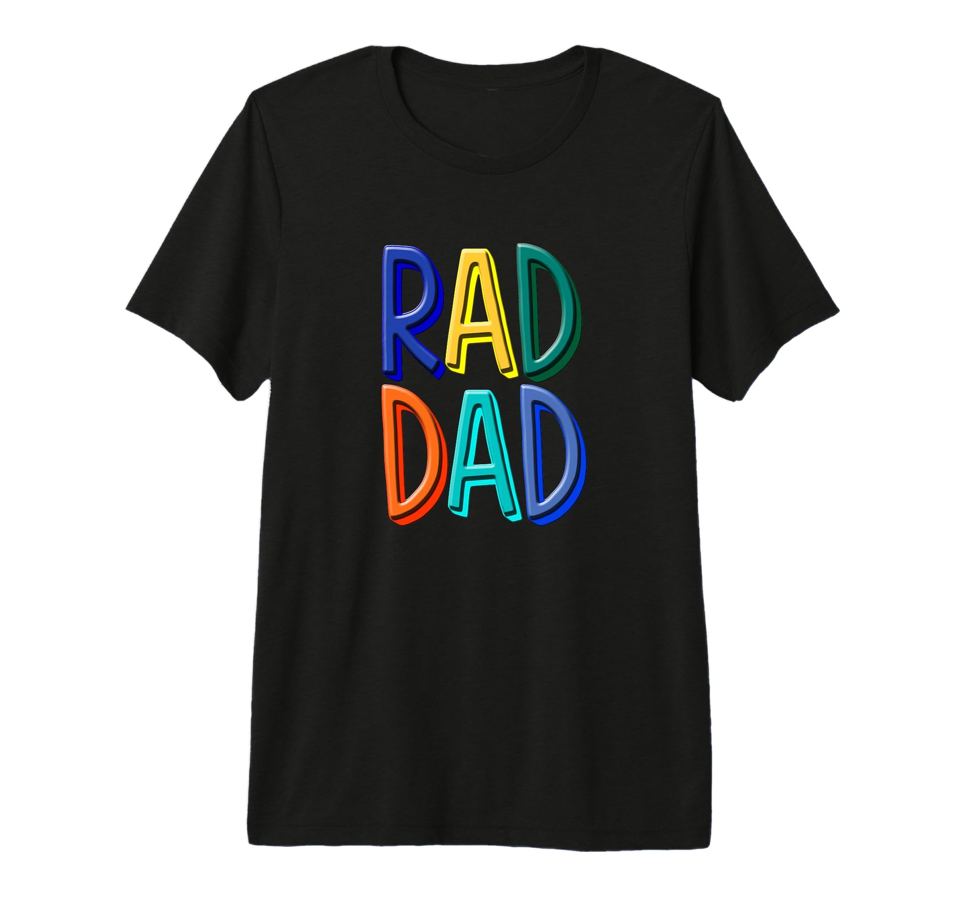 Rad Dad Rad Dad Fathers Day Tri Blend T-Shirt - Unique Graphic for Adults - T-Shirt, Sweatshirt, Hoodie