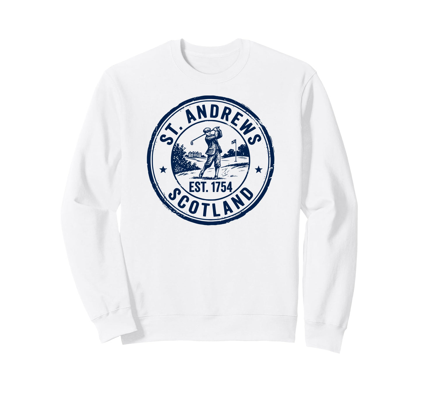 St Andrews Scotland Navy Sweatshirt - Novelty Apparel for Adults - T-Shirt, Sweatshirt, Hoodie